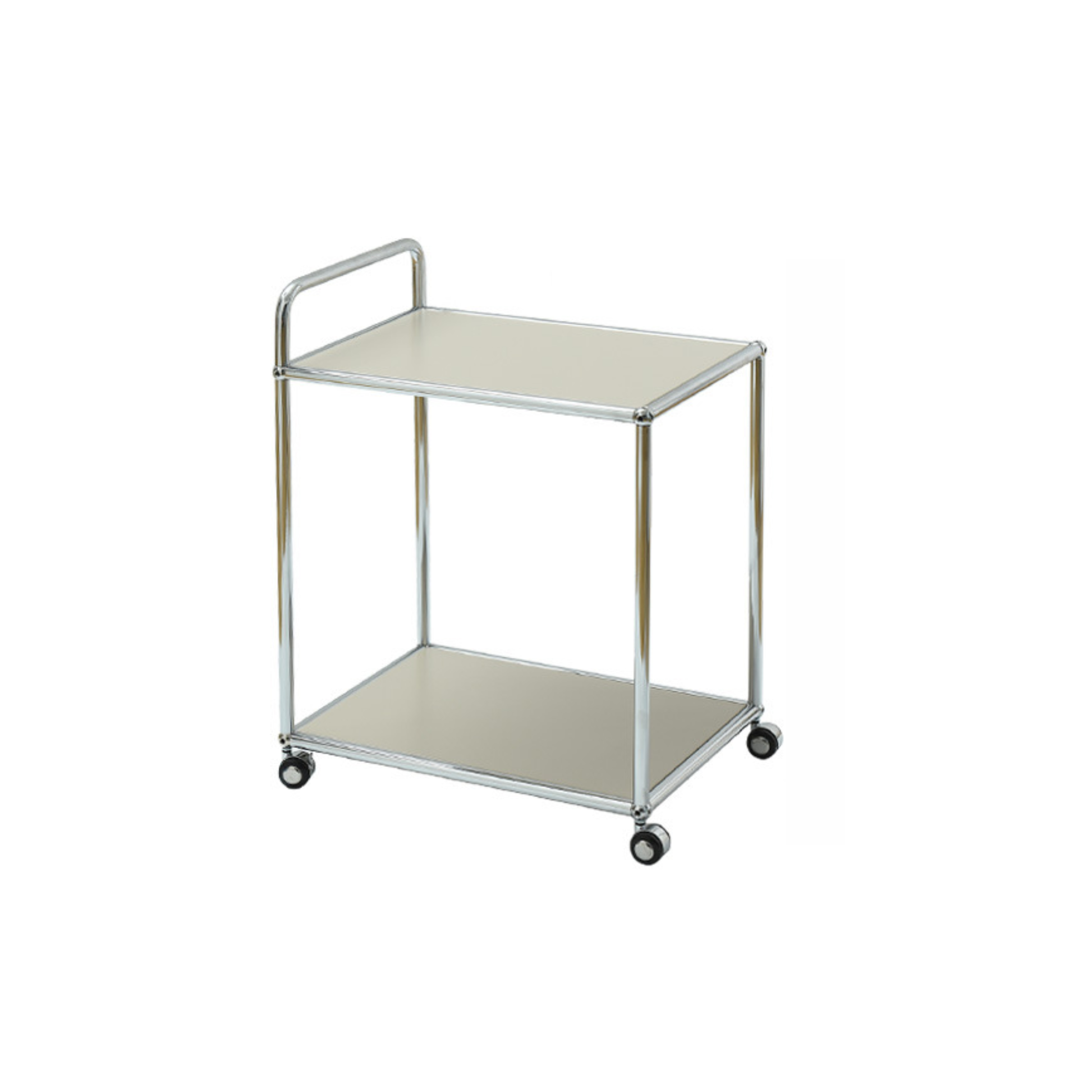 MODE Rolla 2 Tier Trolley with Open Shelf, Ivory
