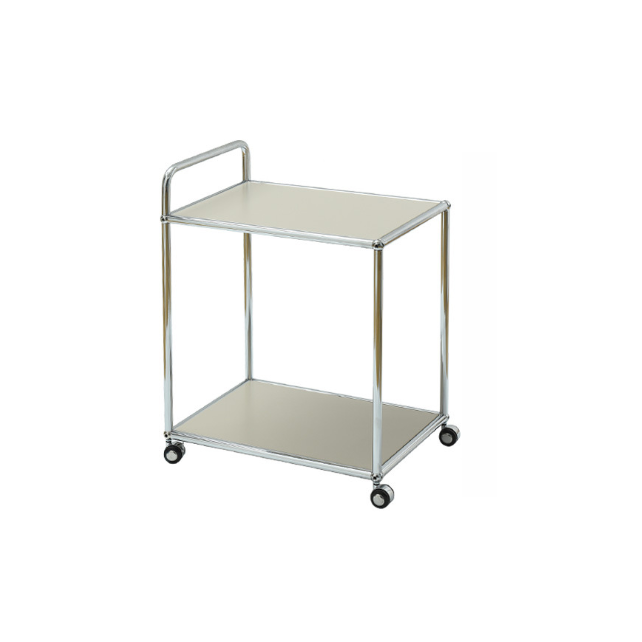 MODE Rolla 2 Tier Trolley with Open Shelf, Ivory