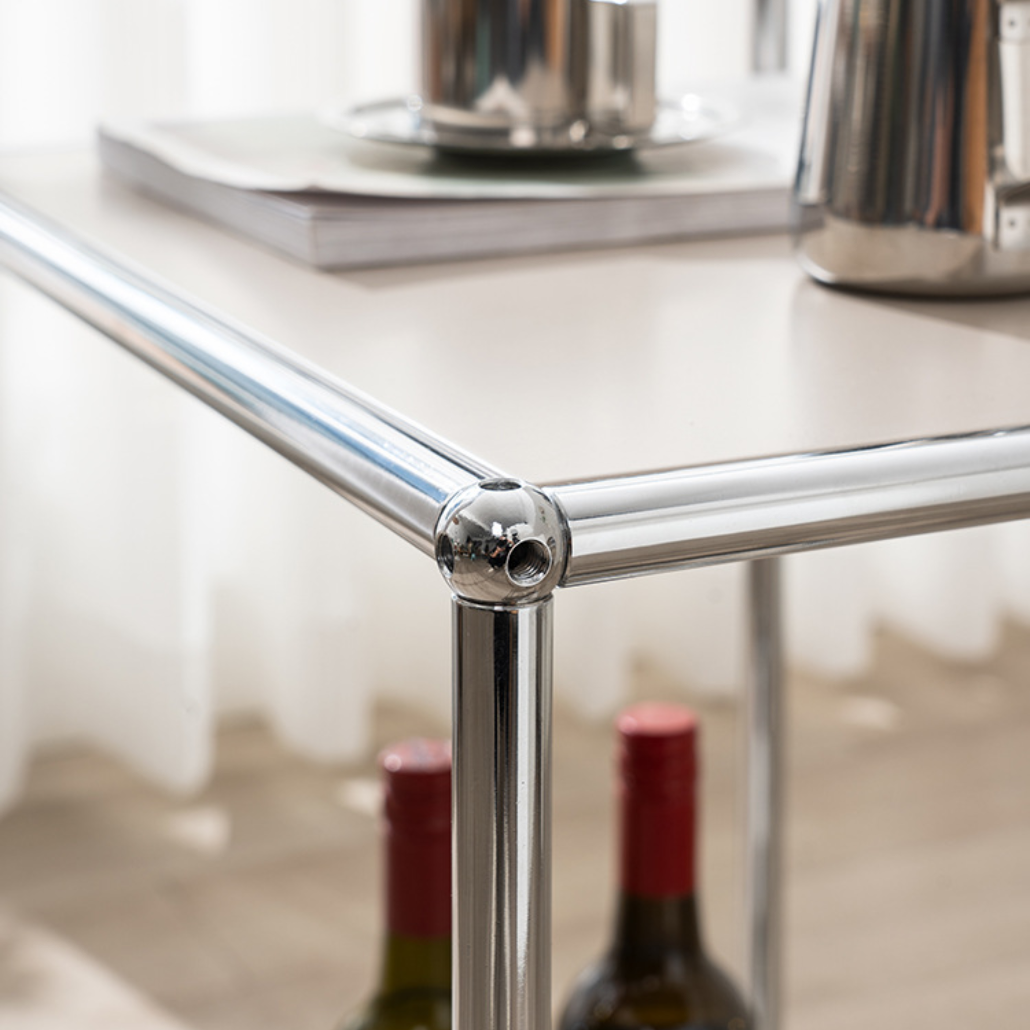 MODE Rolla 2 Tier Trolley with Open Shelf, Ivory