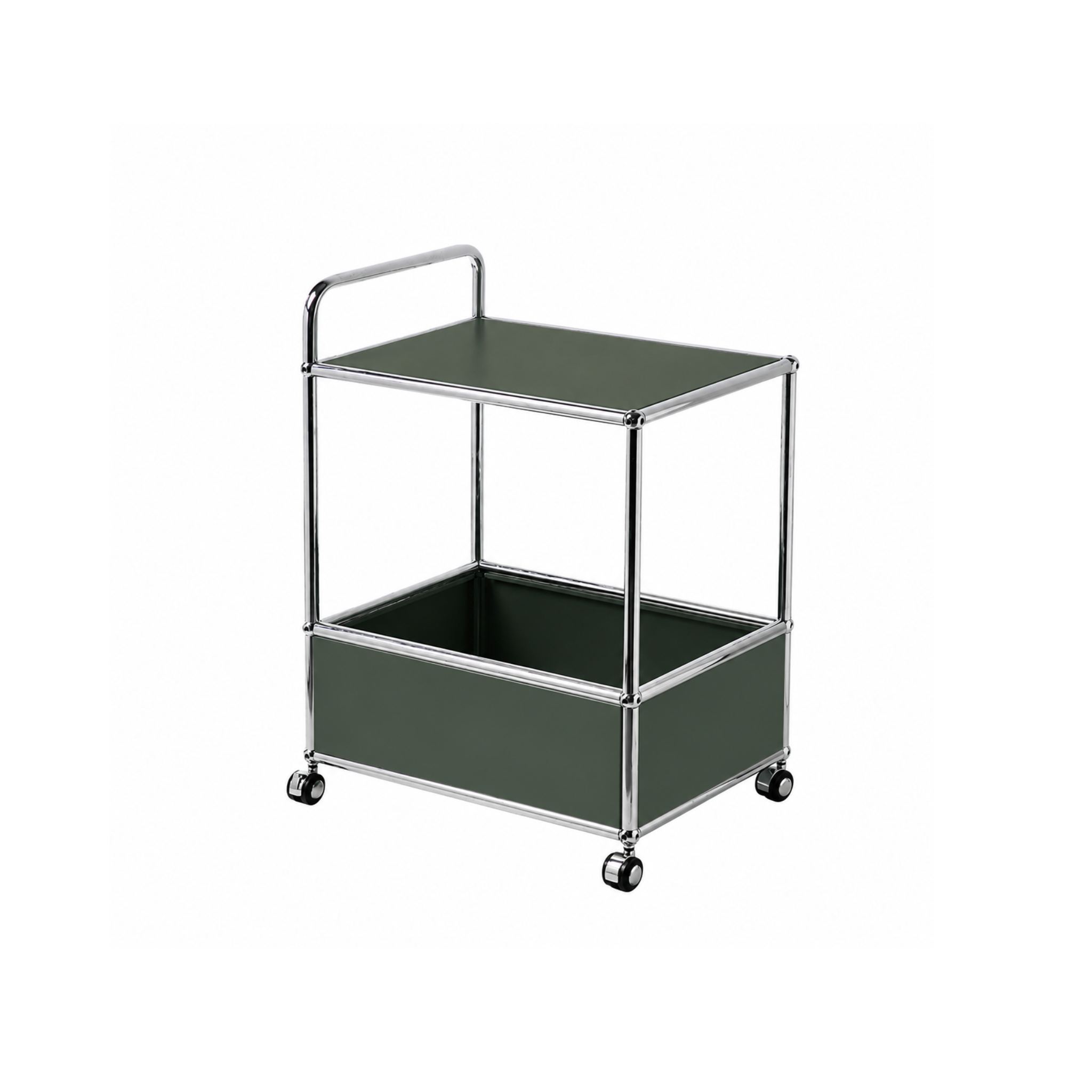 MODE Rolla 2 Tier Trolley with Storage Bin, Green