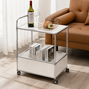 MODE Rolla 2 Tier Trolley with Storage Bin, Ivory