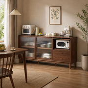 Solidwood Hemura Sideboard, W180cm, Walnut Oak