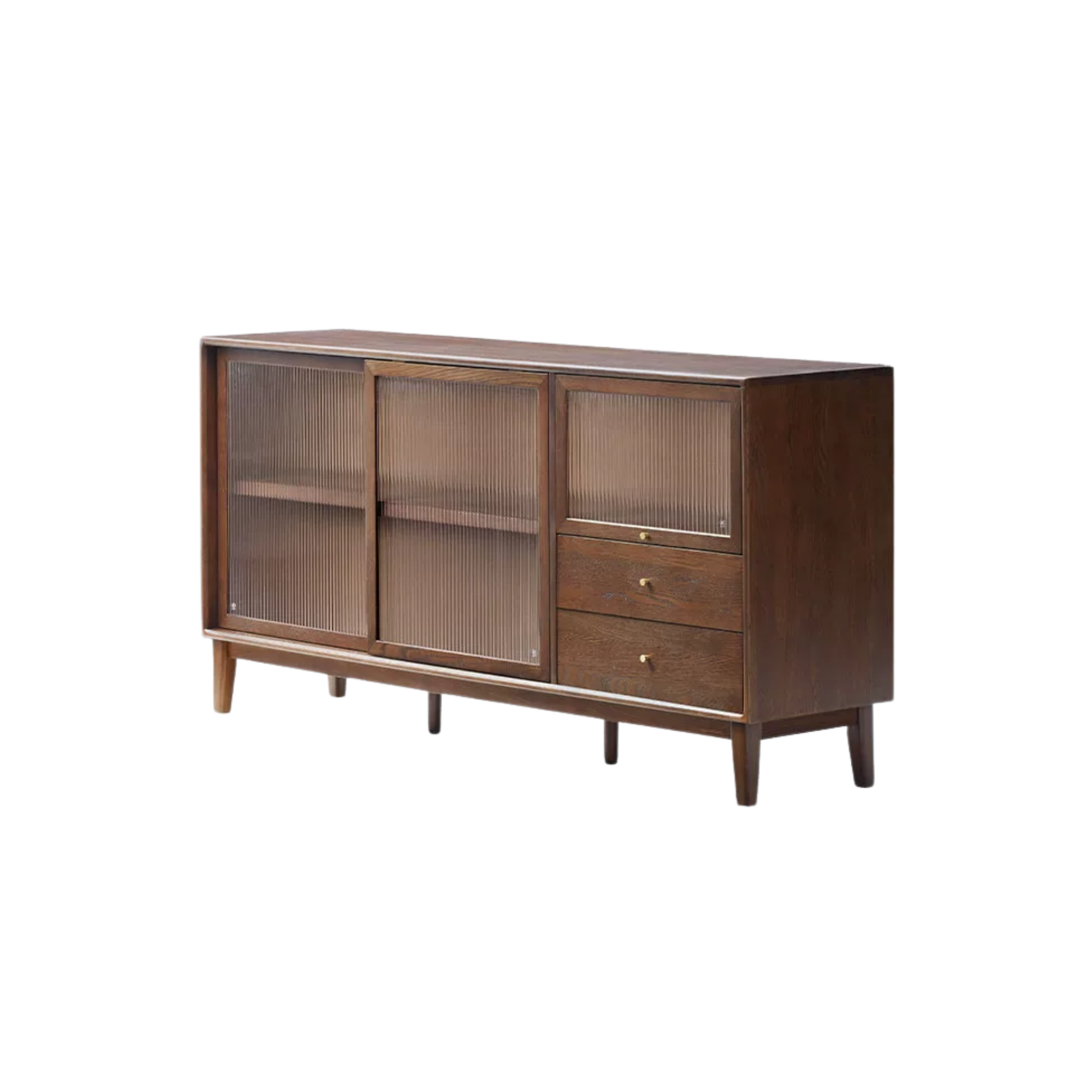 Solidwood Hemura Sideboard, W180cm, Walnut Oak