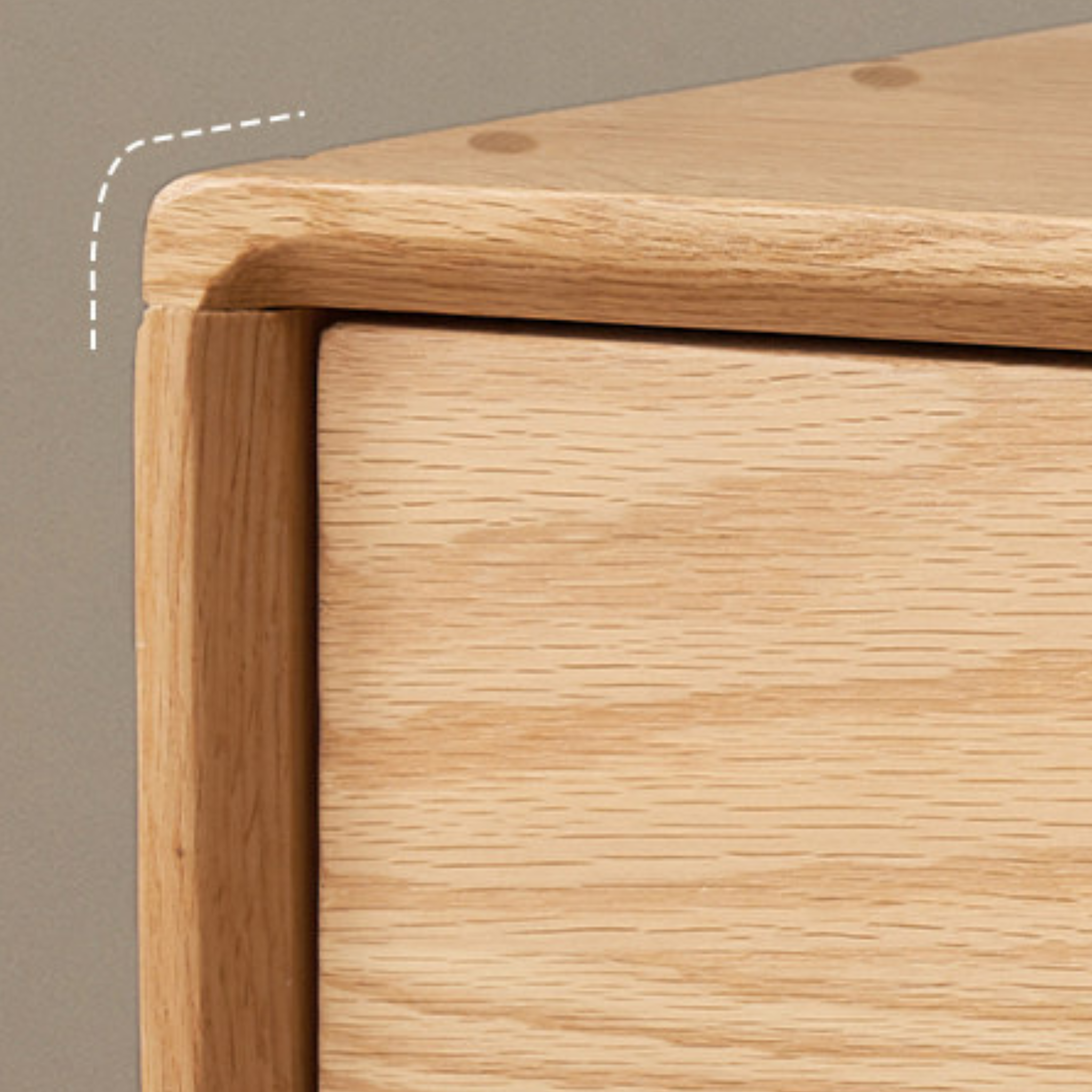 Solidwood Dona Bedside Table, Natural Wood