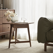 Solidwood Luxembourg Side Table with Drawer, Walnut