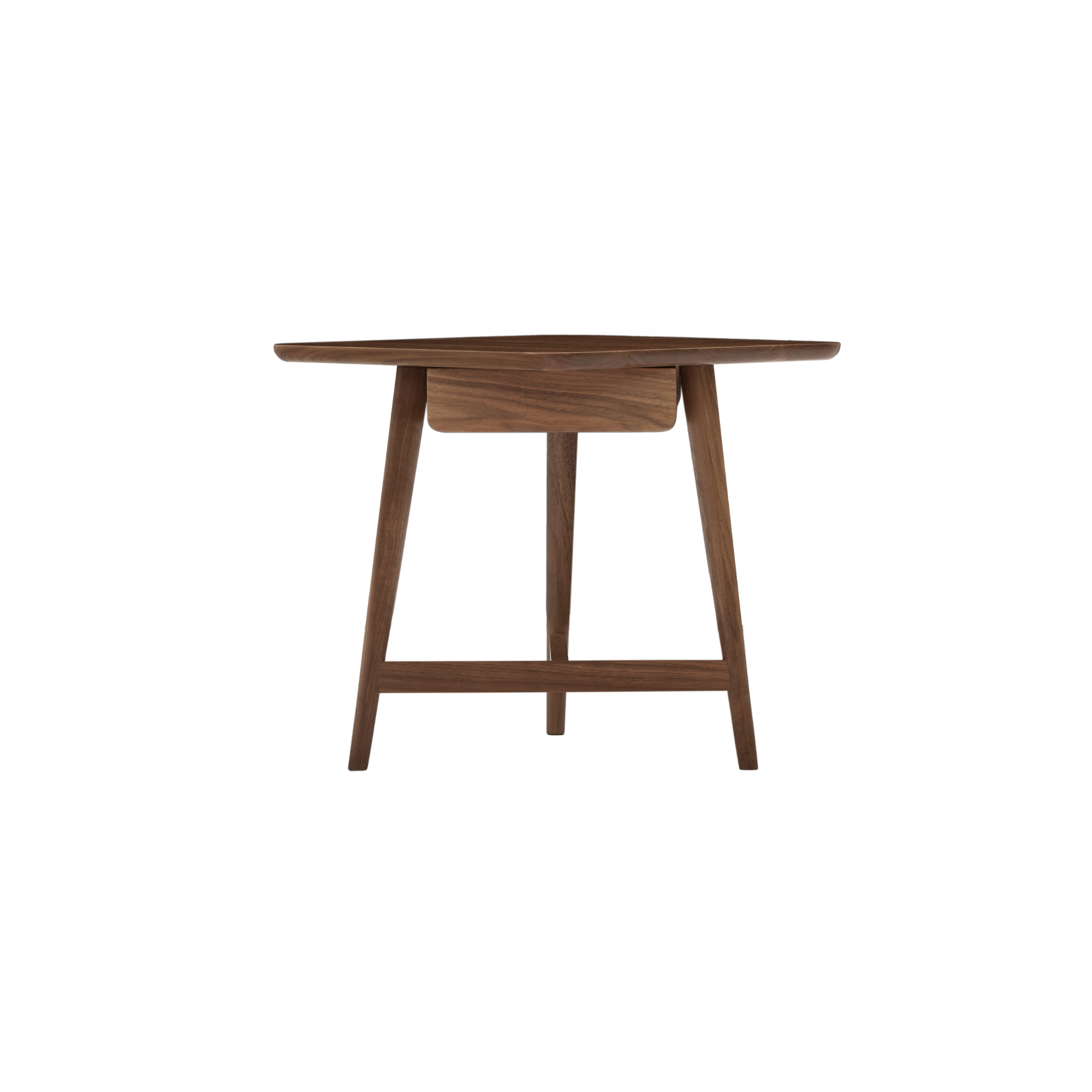 Solidwood Luxembourg Side Table with Drawer, Walnut