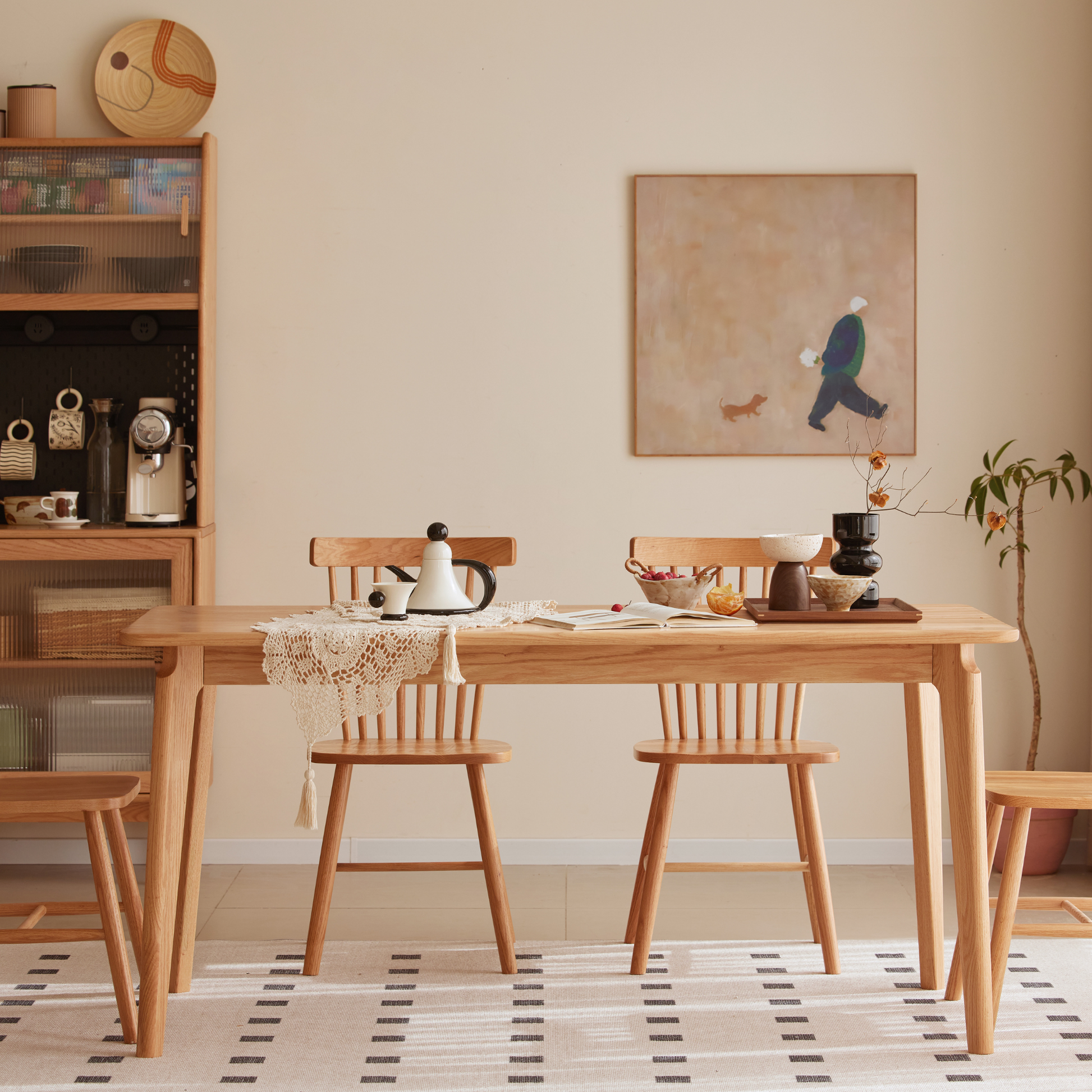 Solidwood Amber Dining Table, Oak