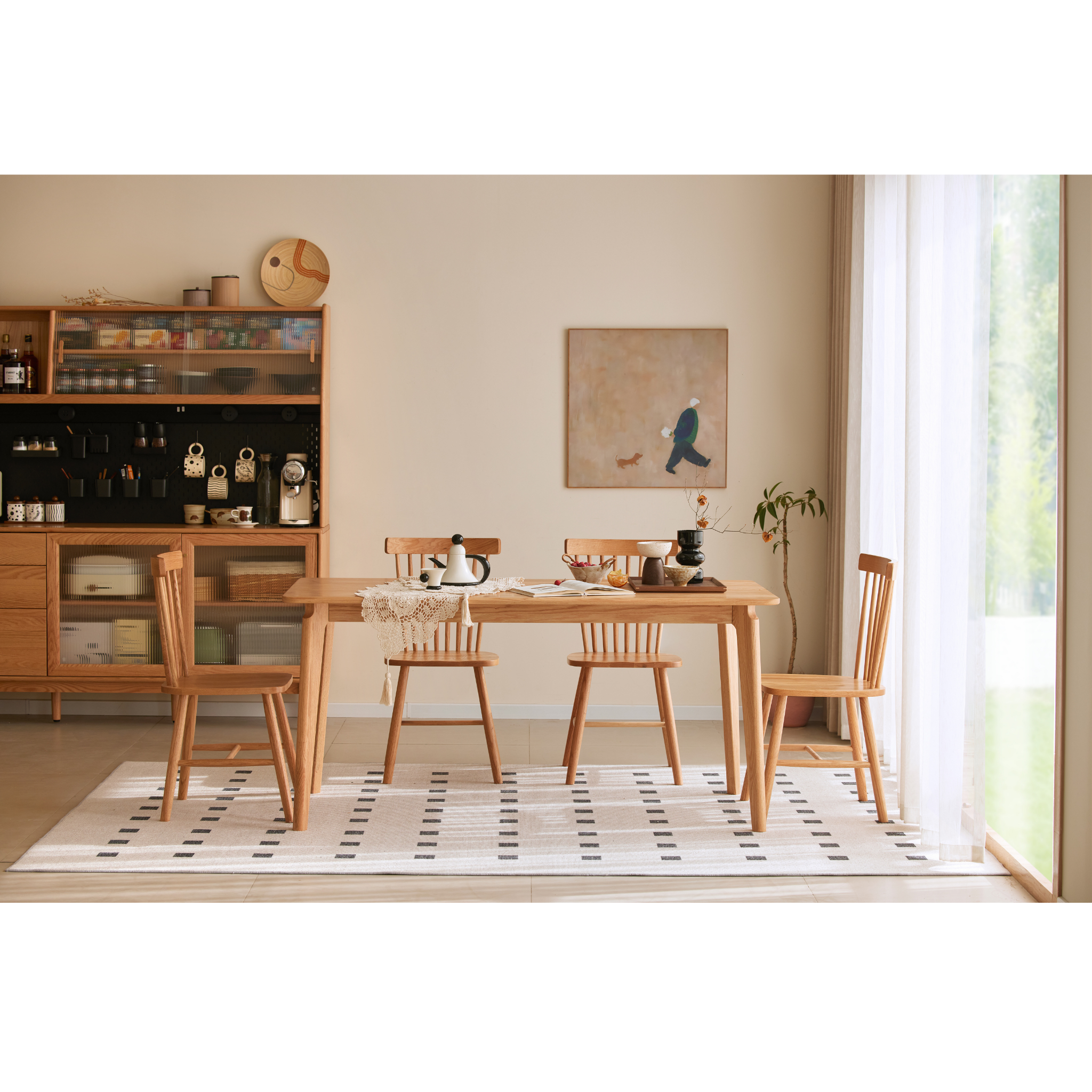 Solidwood Amber Dining Table, Oak