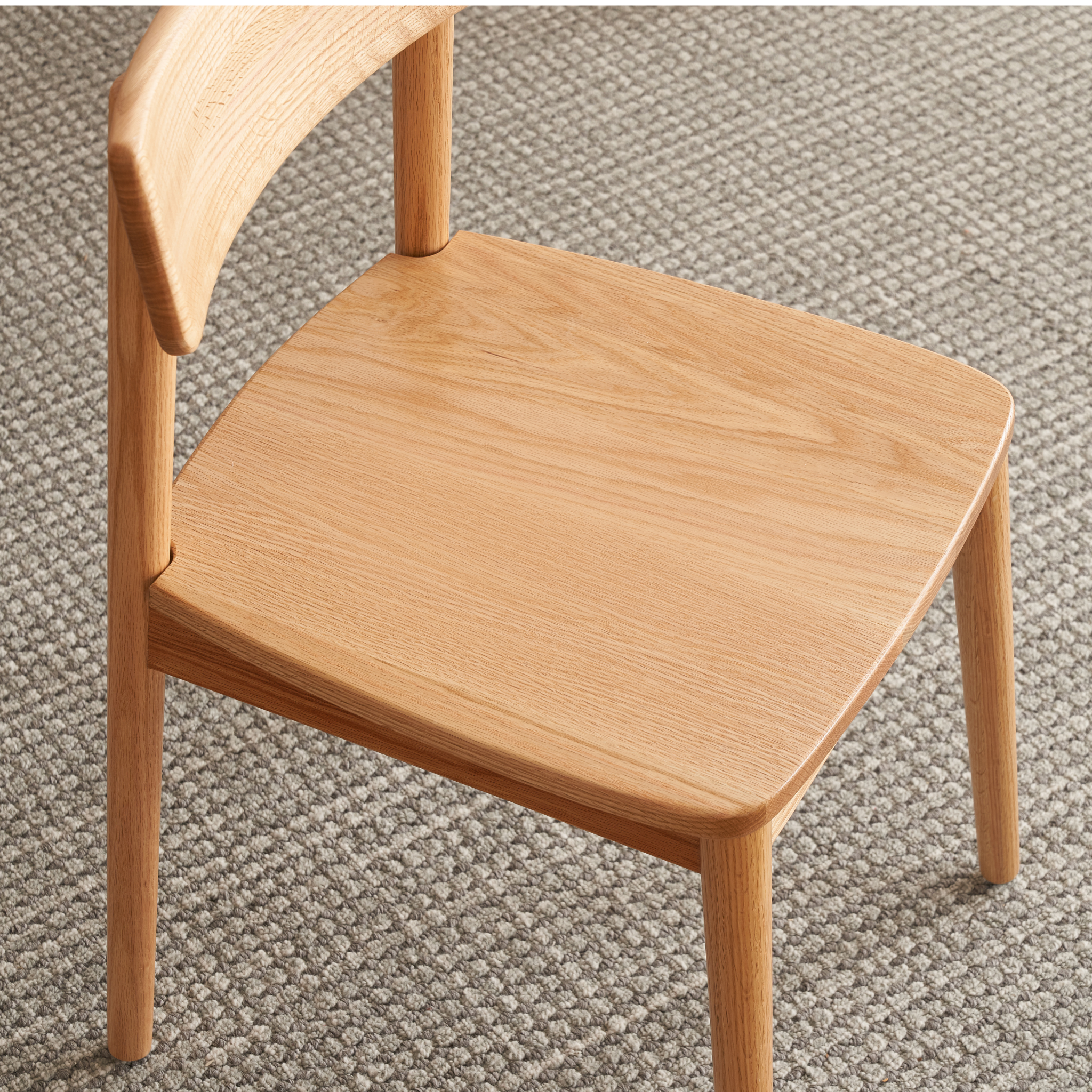 Solidwood Amber Dining Chair, Set of 2, Oak