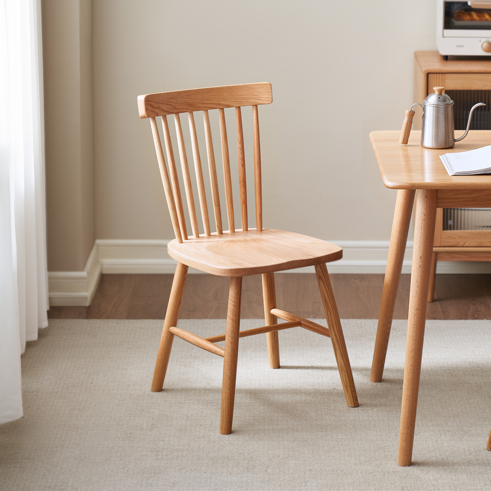 Solidwood Wenrik Dining Chair, Set of 2, Oak