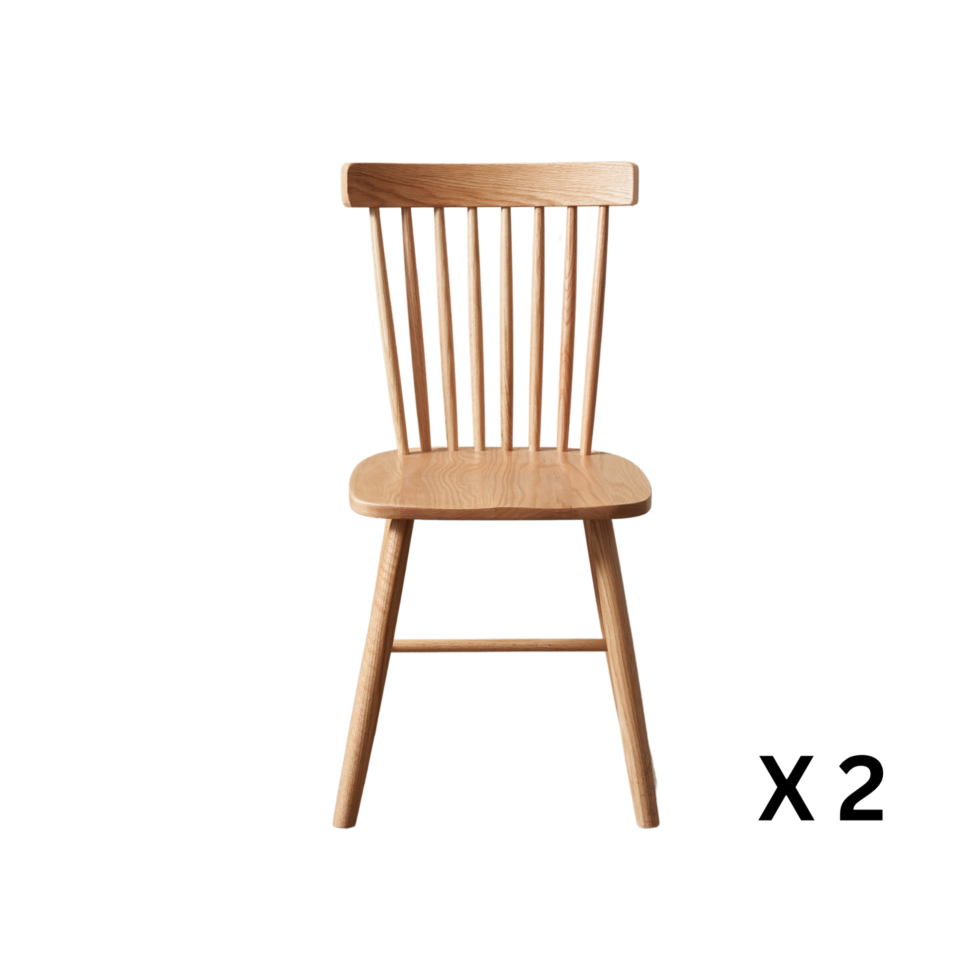 Solidwood Wenrik Dining Chair, Set of 2, Oak