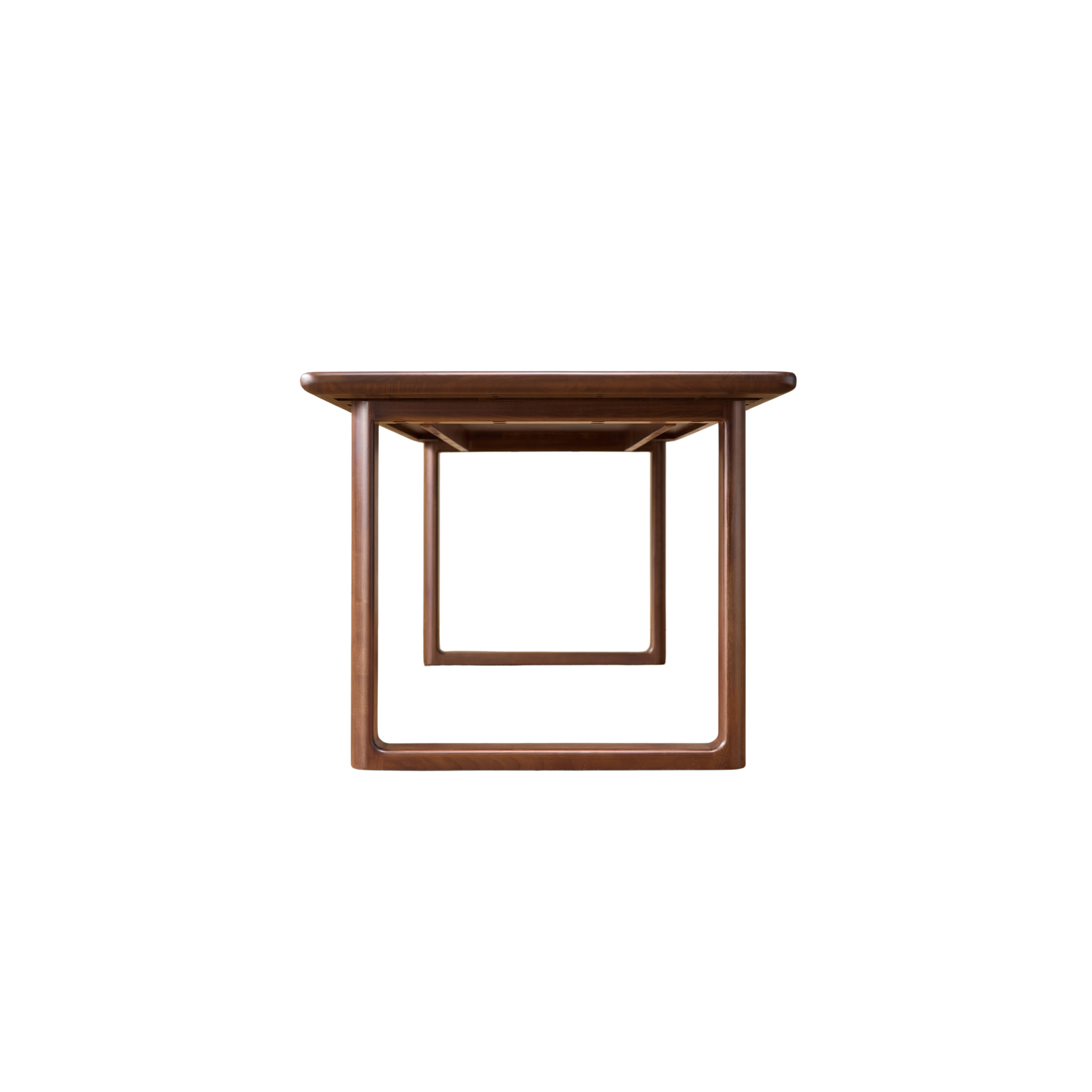 Solidwood Kaman Dining Table, American Black Walnut, Dark Wood