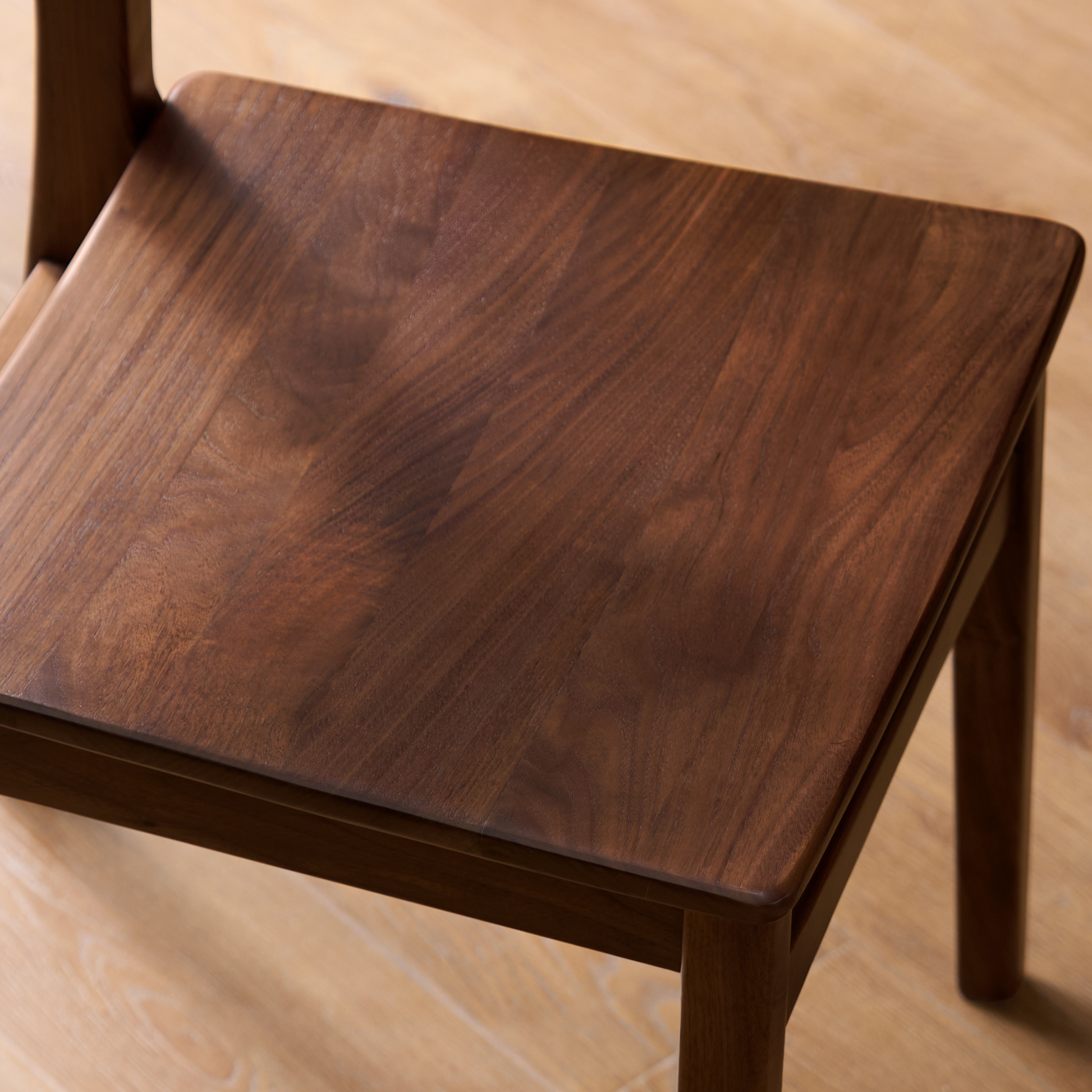 Solidwood Kaman Dining Chair, Set of 2, Walnut