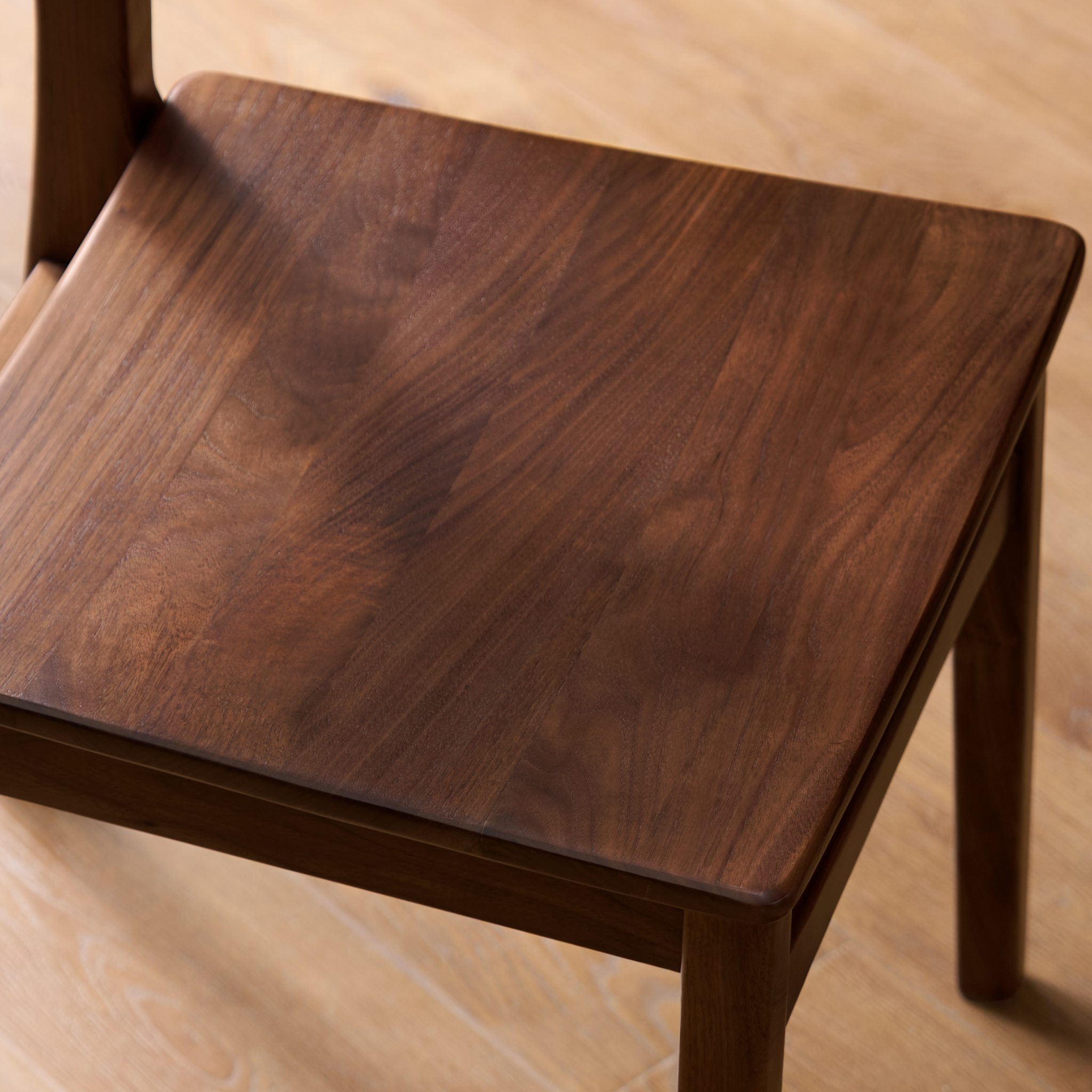 Solidwood Kaman Dining Chair, Set of 2, Walnut