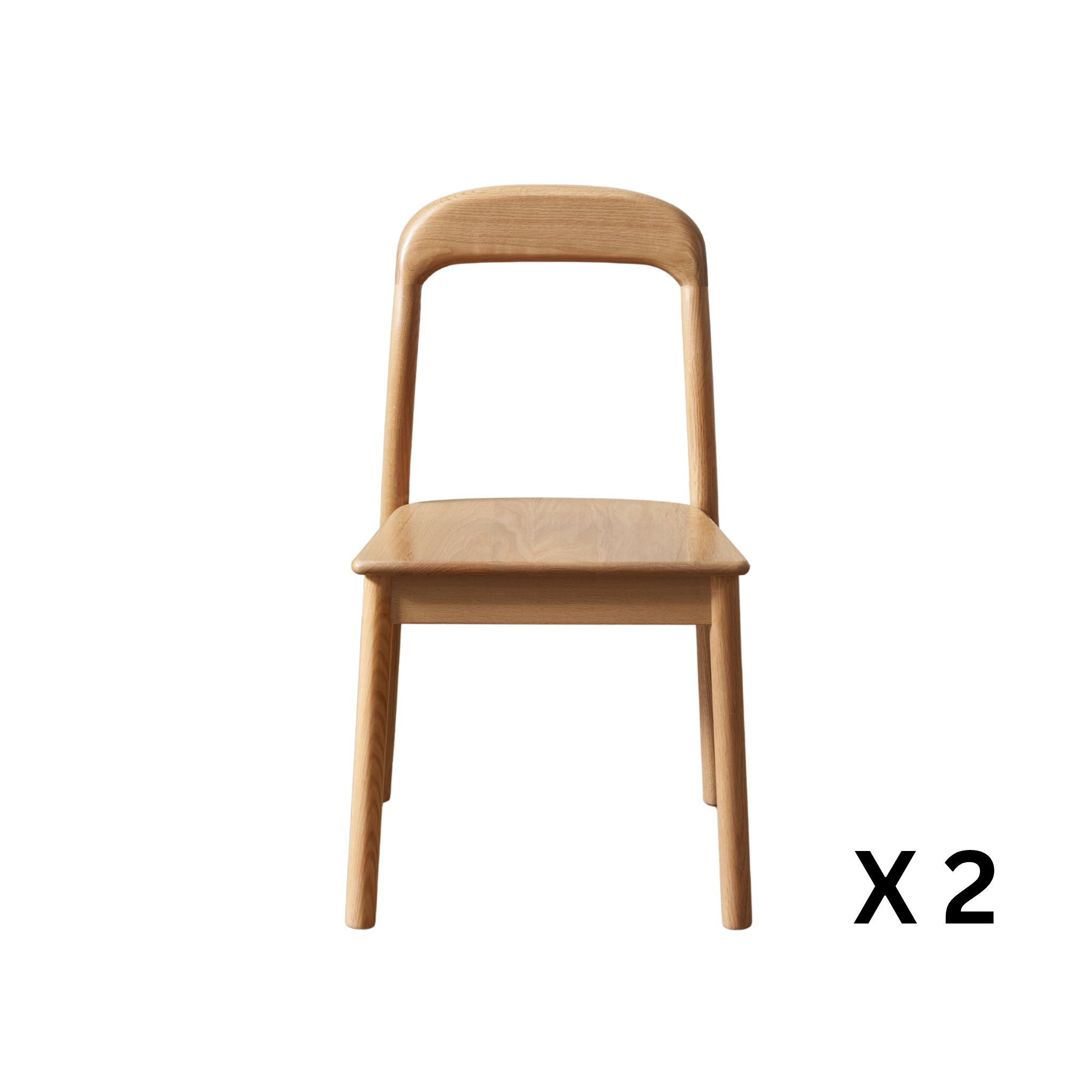 Solidwood Kano Dining Chair, Set of 2, Oak