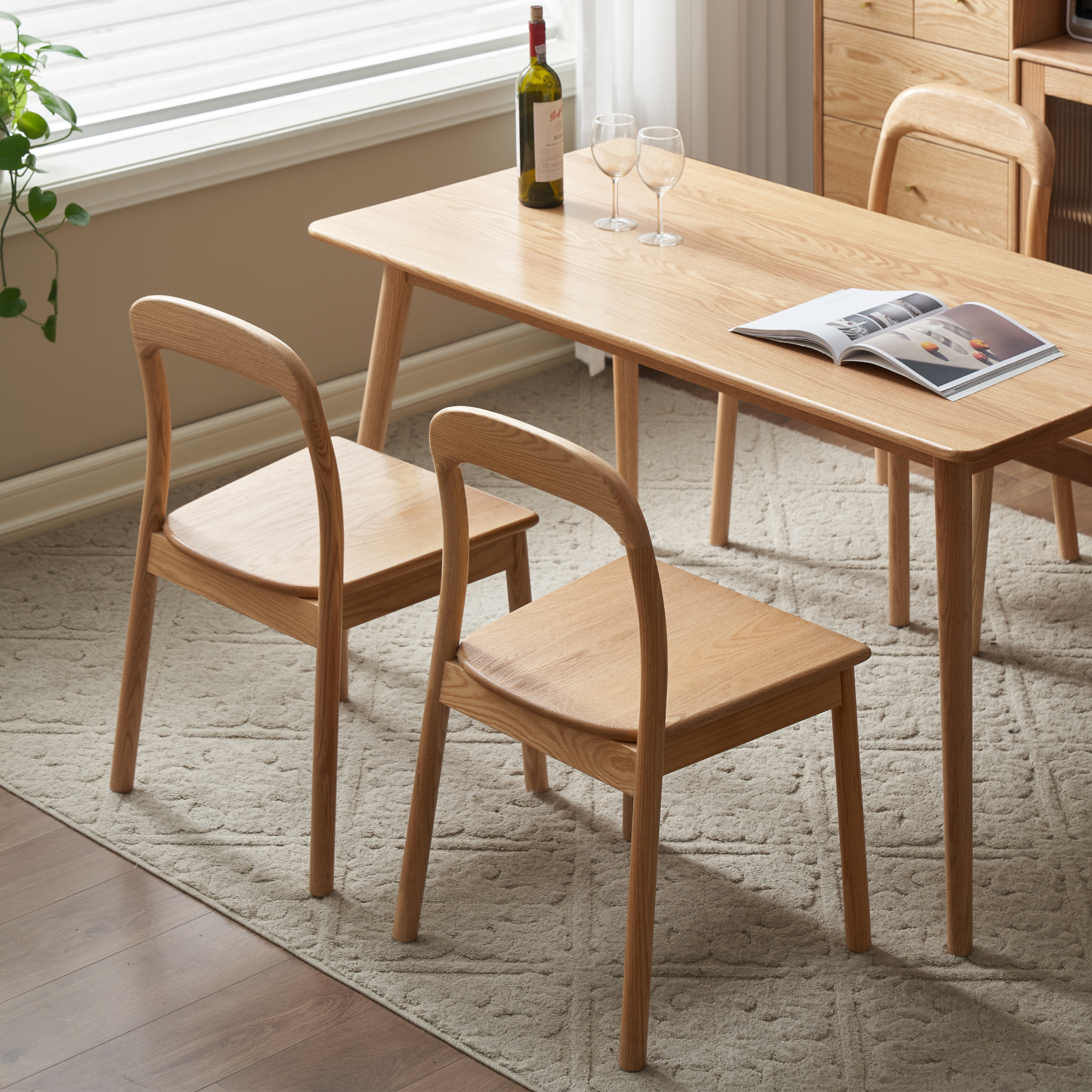 Solidwood Kano Dining Chair, Set of 2, Oak