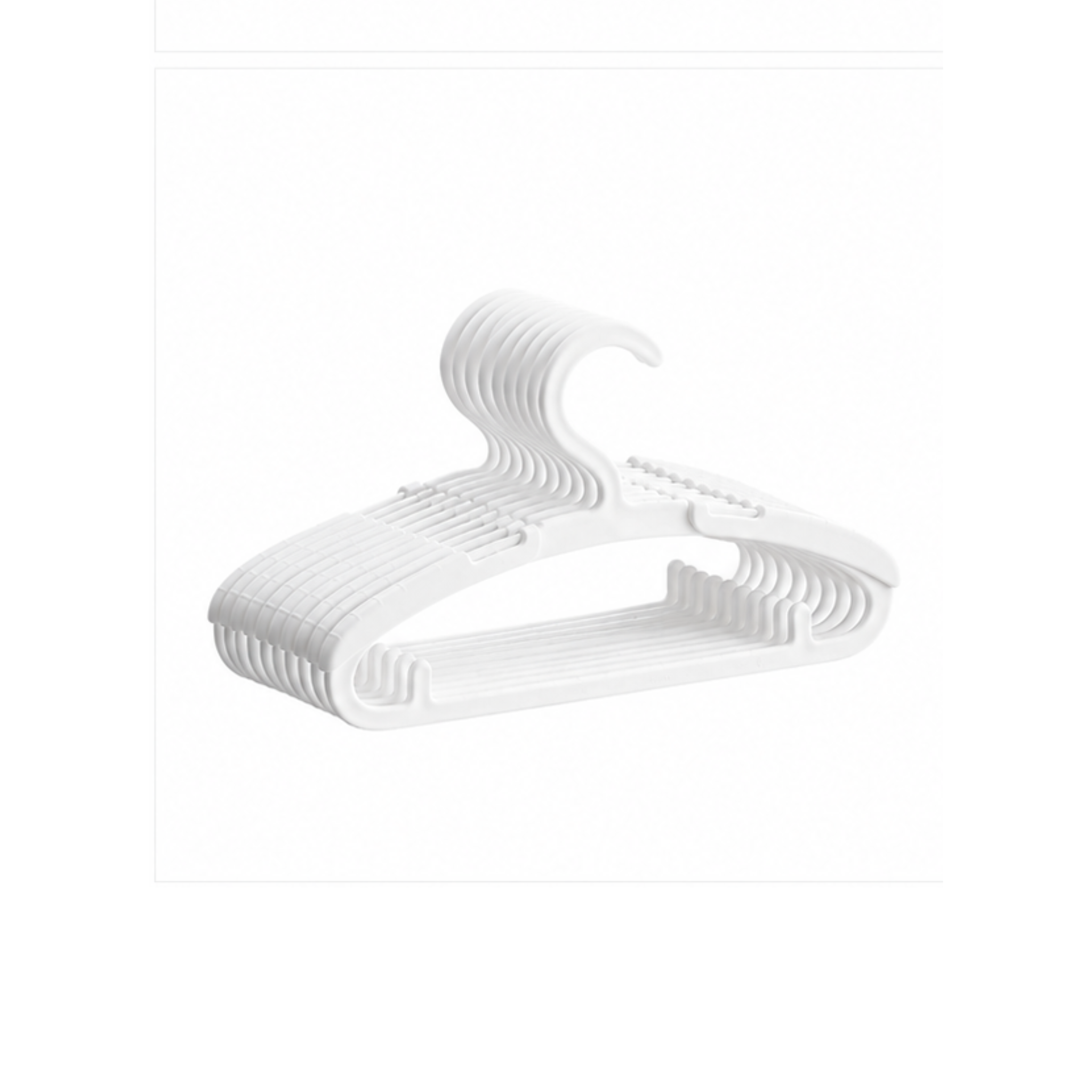Zenlife Brook Kids Clothes Hanger, 10pcs, White