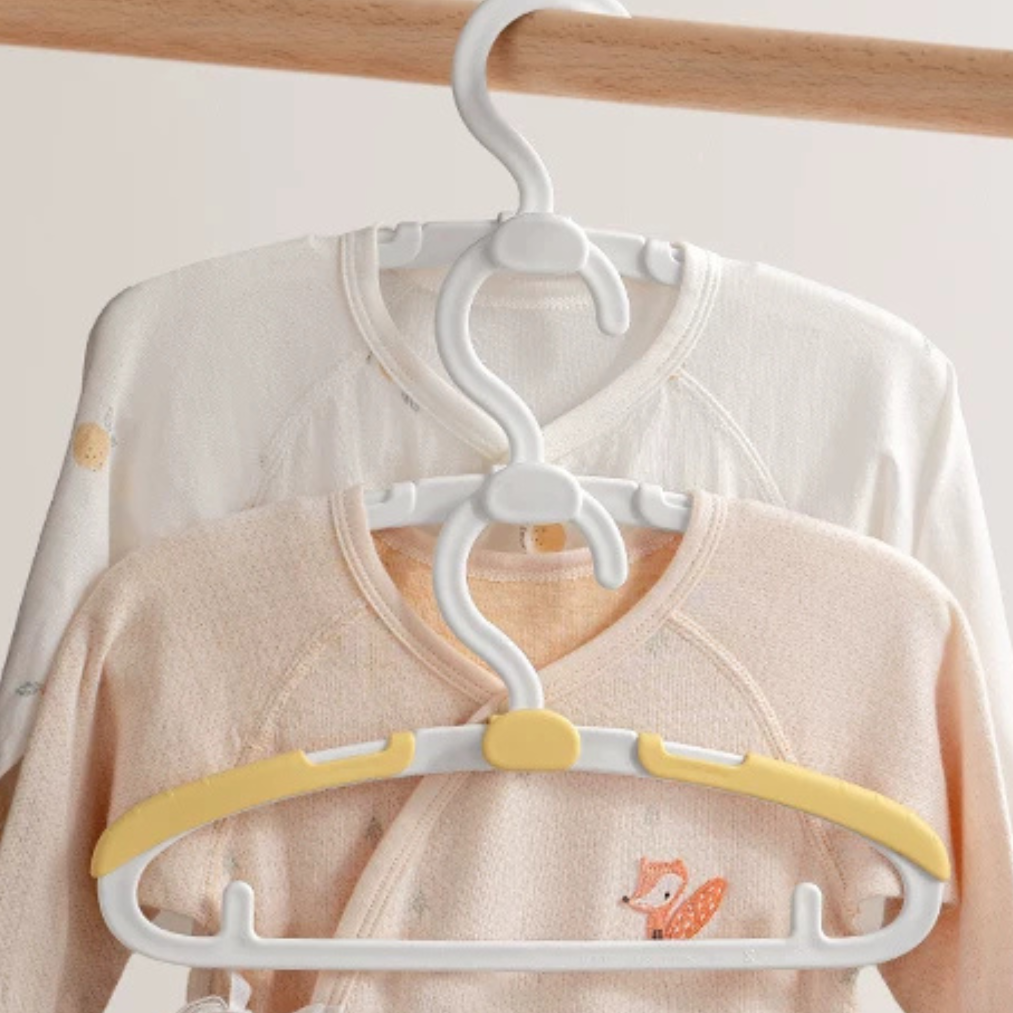 Zenlife Brook Kids Clothes Hanger, 10pcs, White