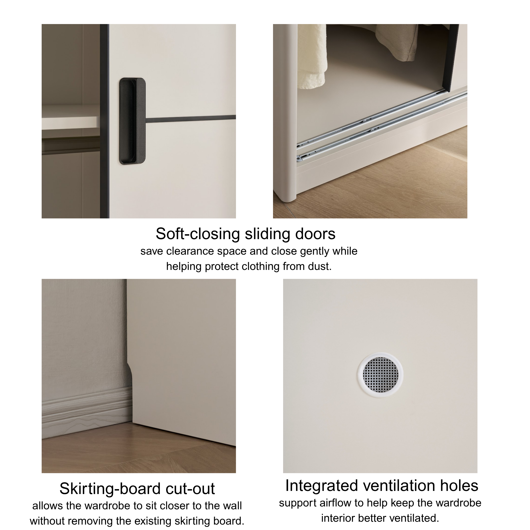 Linspire Linea 2-Door Sliding Wardrobe, W159cm