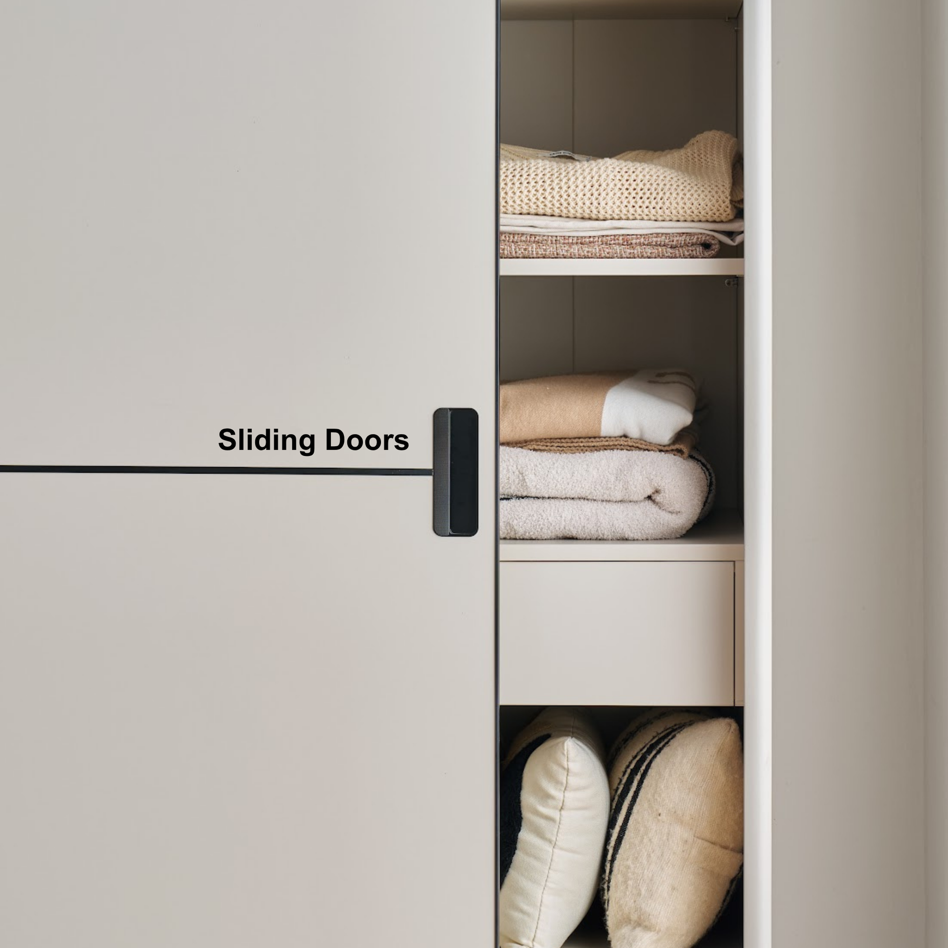Linspire Linea 2-Door Sliding Wardrobe with Top Cabinet, W159cm