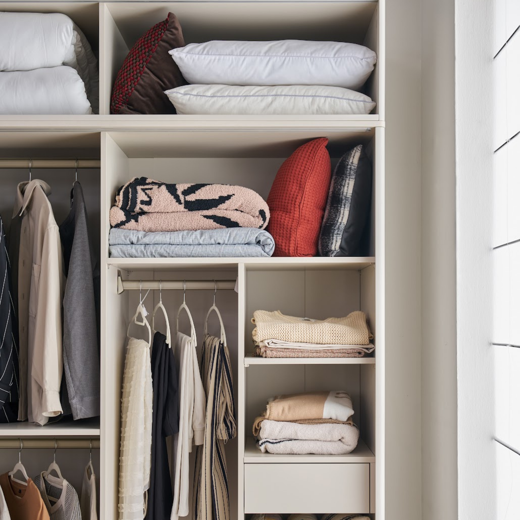 Linspire Linea 2-Door Sliding Wardrobe with Top Cabinet, W159cm
