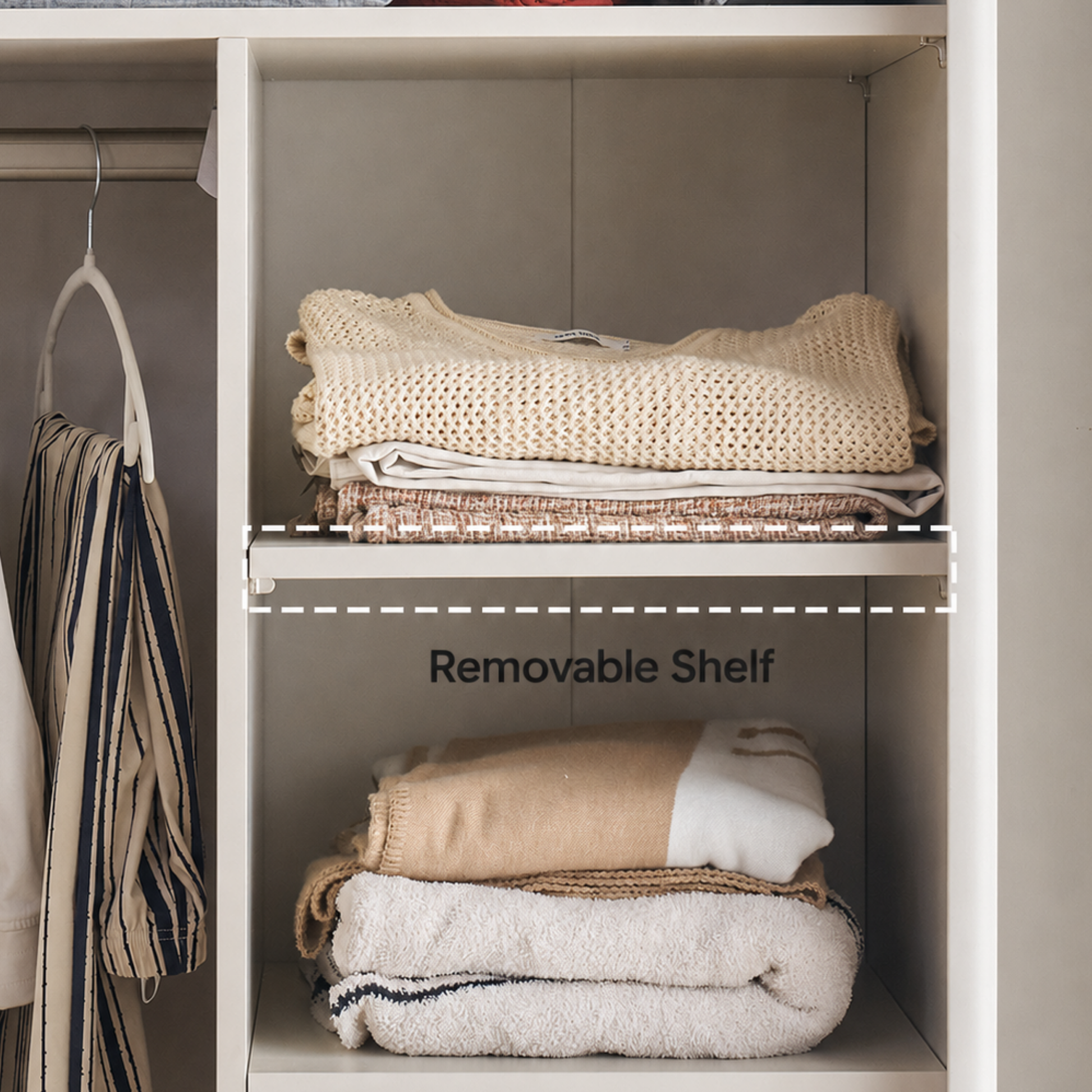 Linspire Linea 2-Door Sliding Wardrobe with Top Cabinet, W159cm
