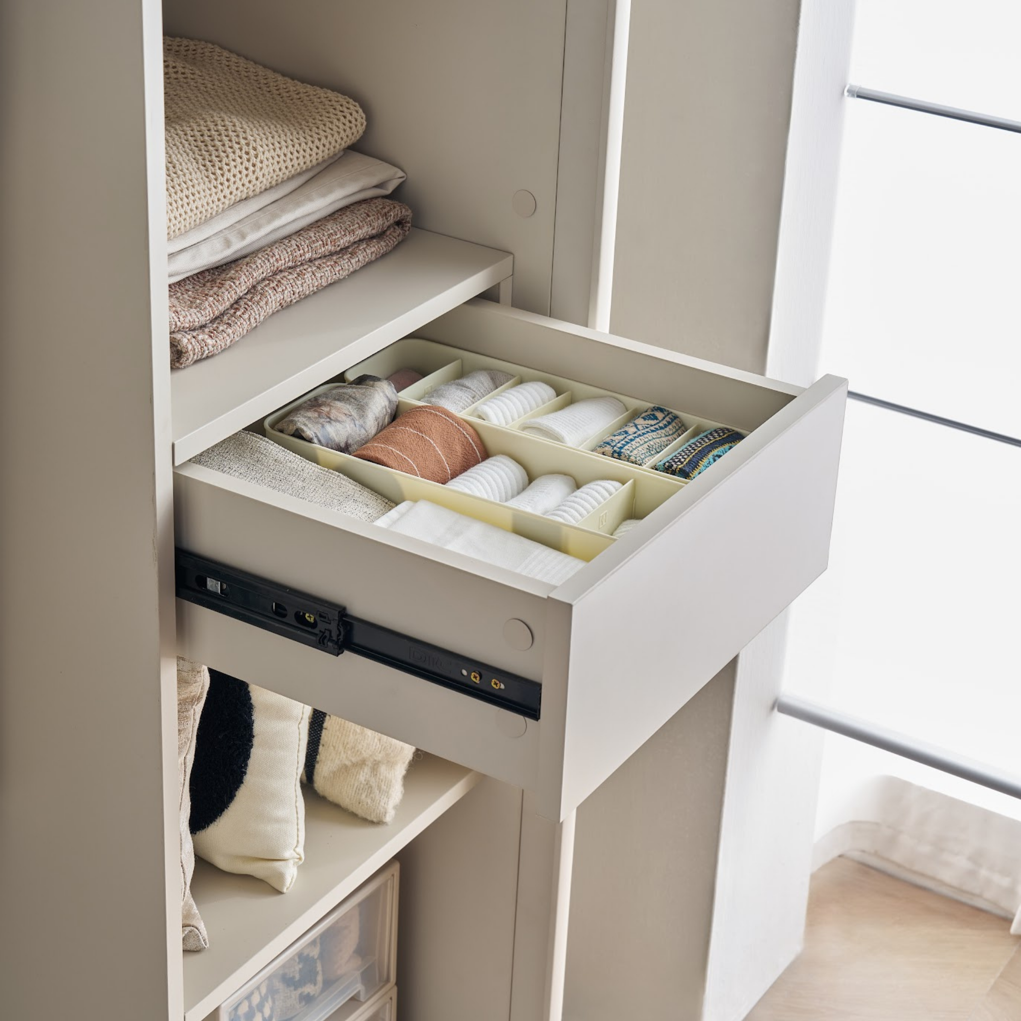 Linspire Linea 2-Door Sliding Wardrobe with Top Cabinet, W179cm