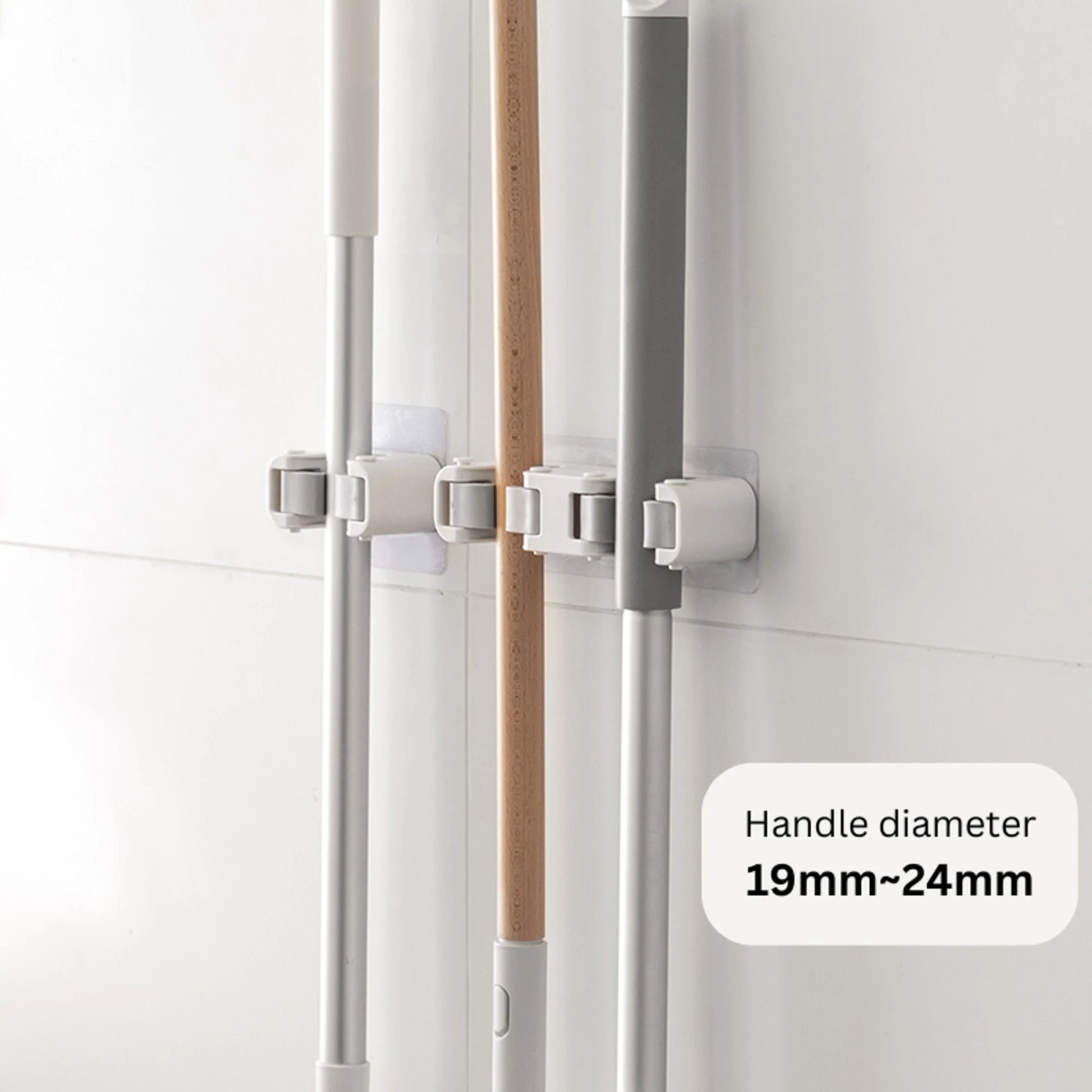 ZenLife Dale Mop Holder, Double, 17x3.8x4.5cm