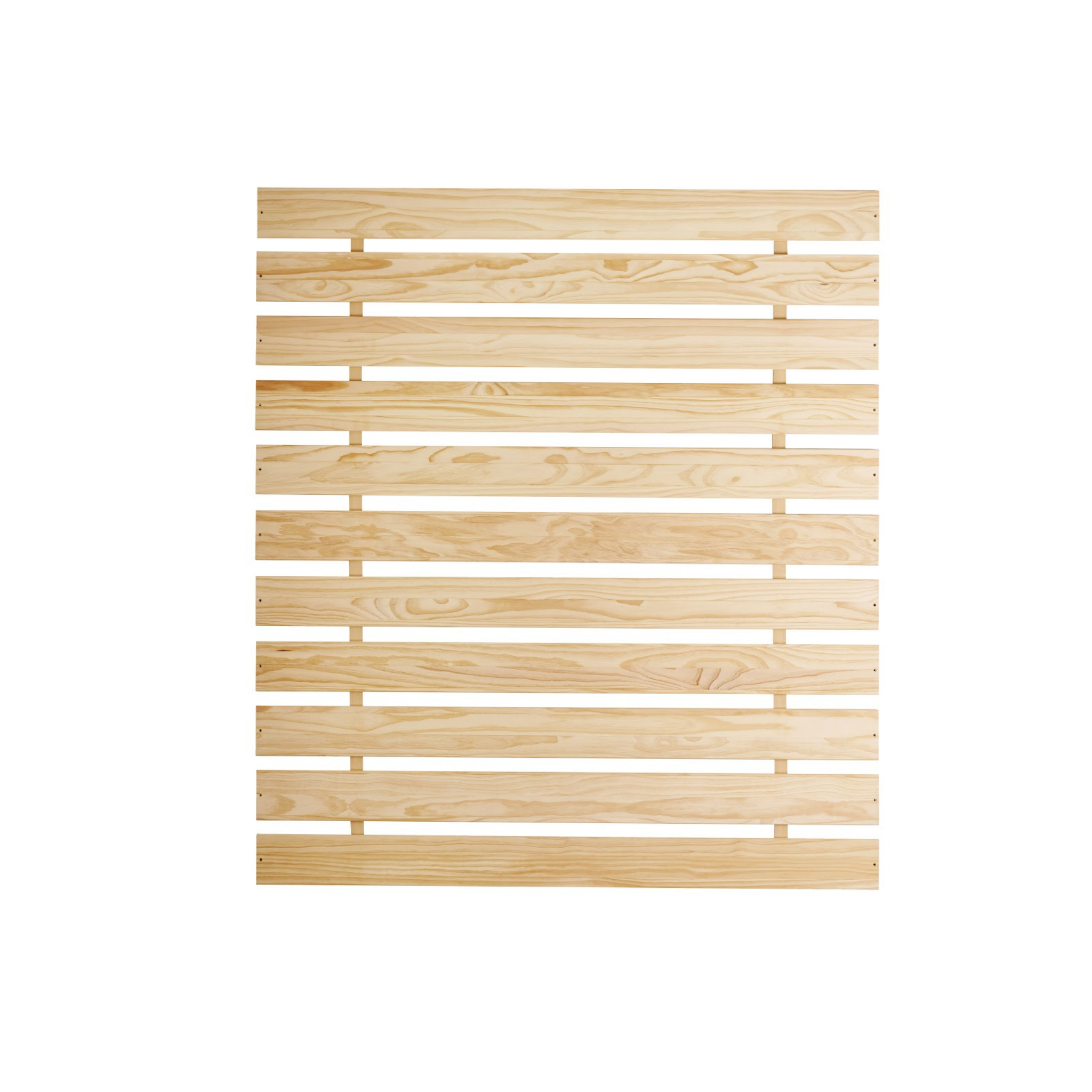 Linspire Aspen Solid Wood Bed Frame with Storage Headboard, Natural Wood