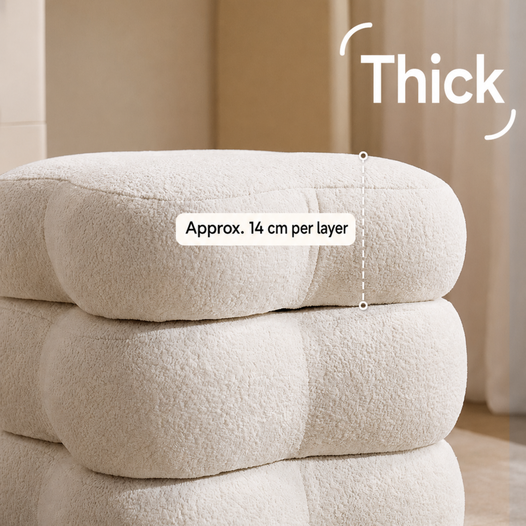 Linspire Bloom Sherpa Swivel Stool