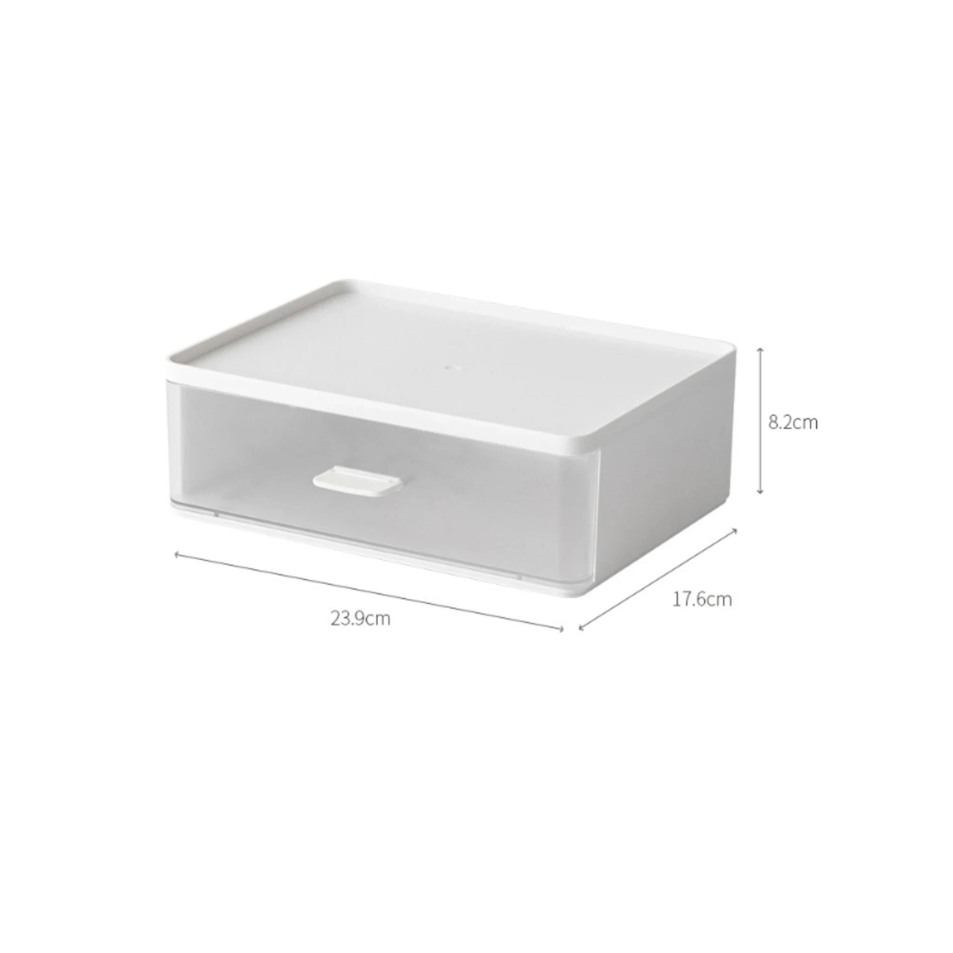 ZenLife Elm Desktop Modular Drawer, White, 23.9x17.6x8.2cm