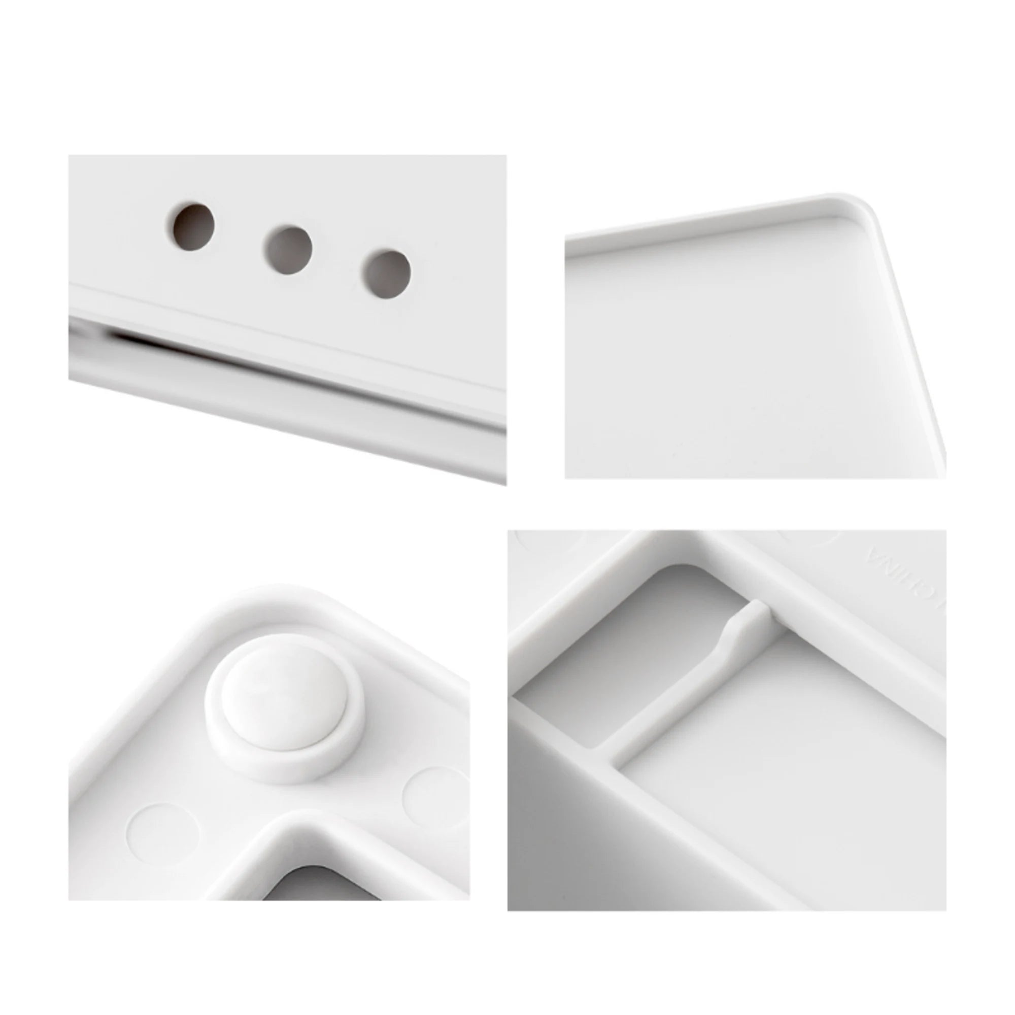 ZenLife Elm Desktop Modular Storage Tray, White, 24.1x17.9x8.2cm