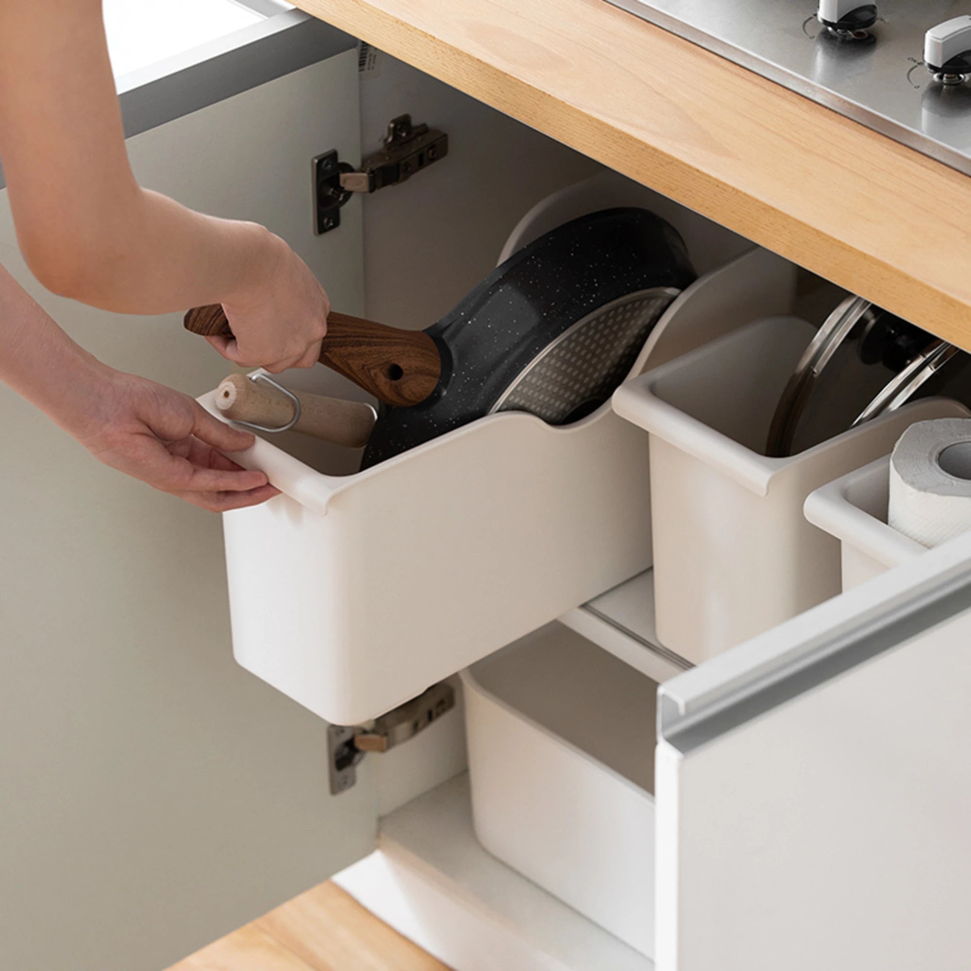 ZenLife Glen Kitchen Storage Box, Medium, 14.7x40.8x23.2cm