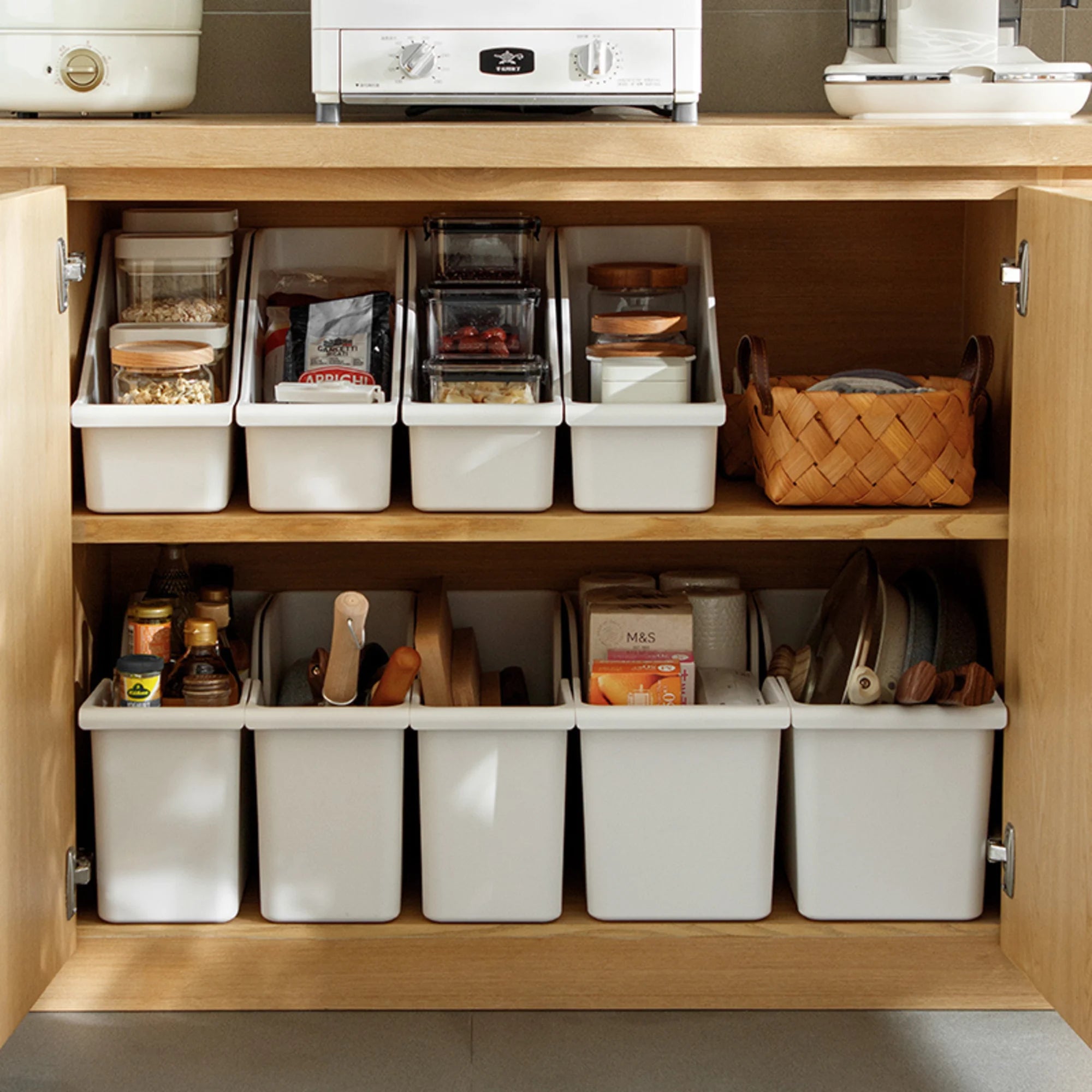 ZenLife Glen Kitchen Storage Box, Medium, 14.7x40.8x23.2cm