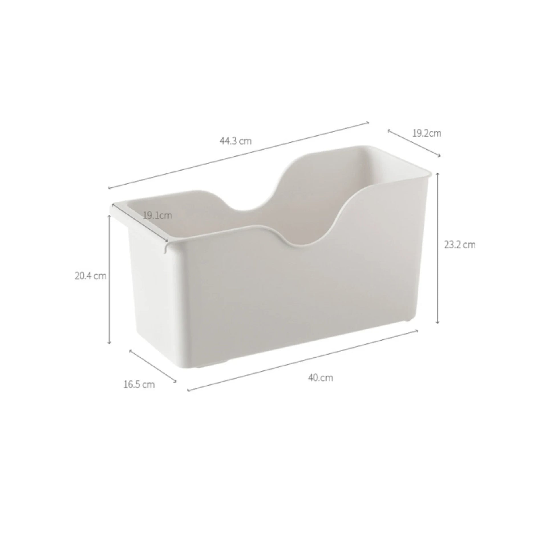 ZenLife Glen Kitchen Storage Box, Medium, 14.7x40.8x23.2cm