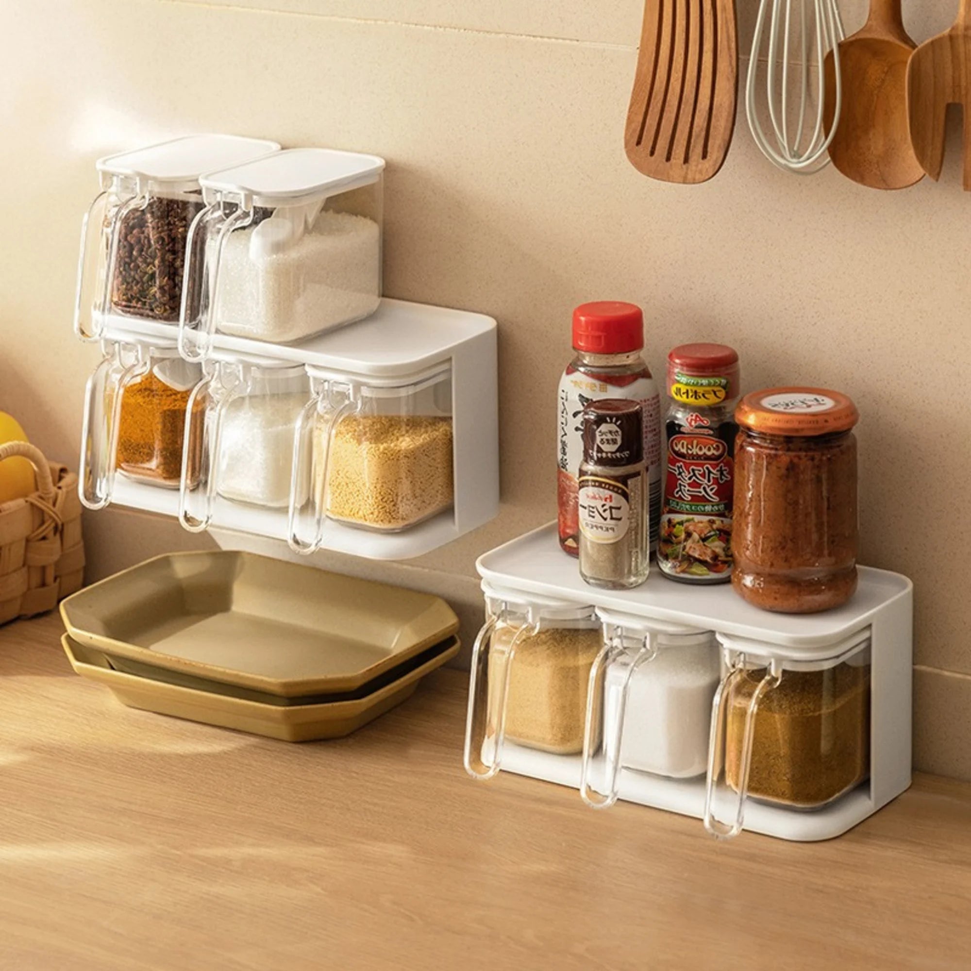 ZenLife Glen Multi-Functional Seasoning Containers with Stand