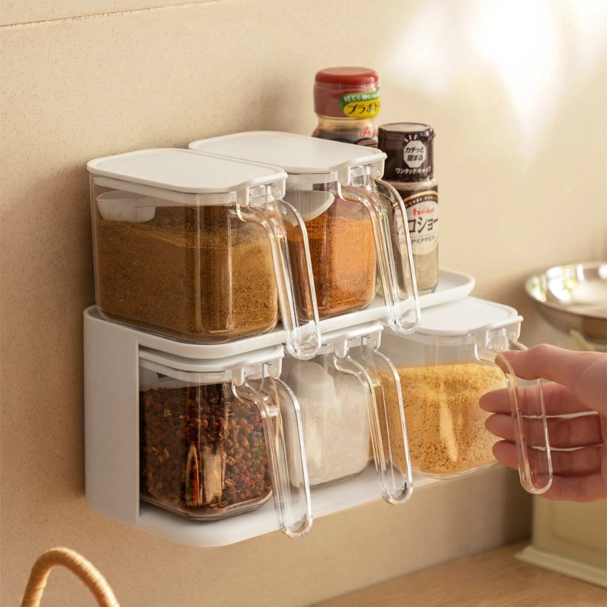 ZenLife Glen Multi-Functional Seasoning Containers with Stand