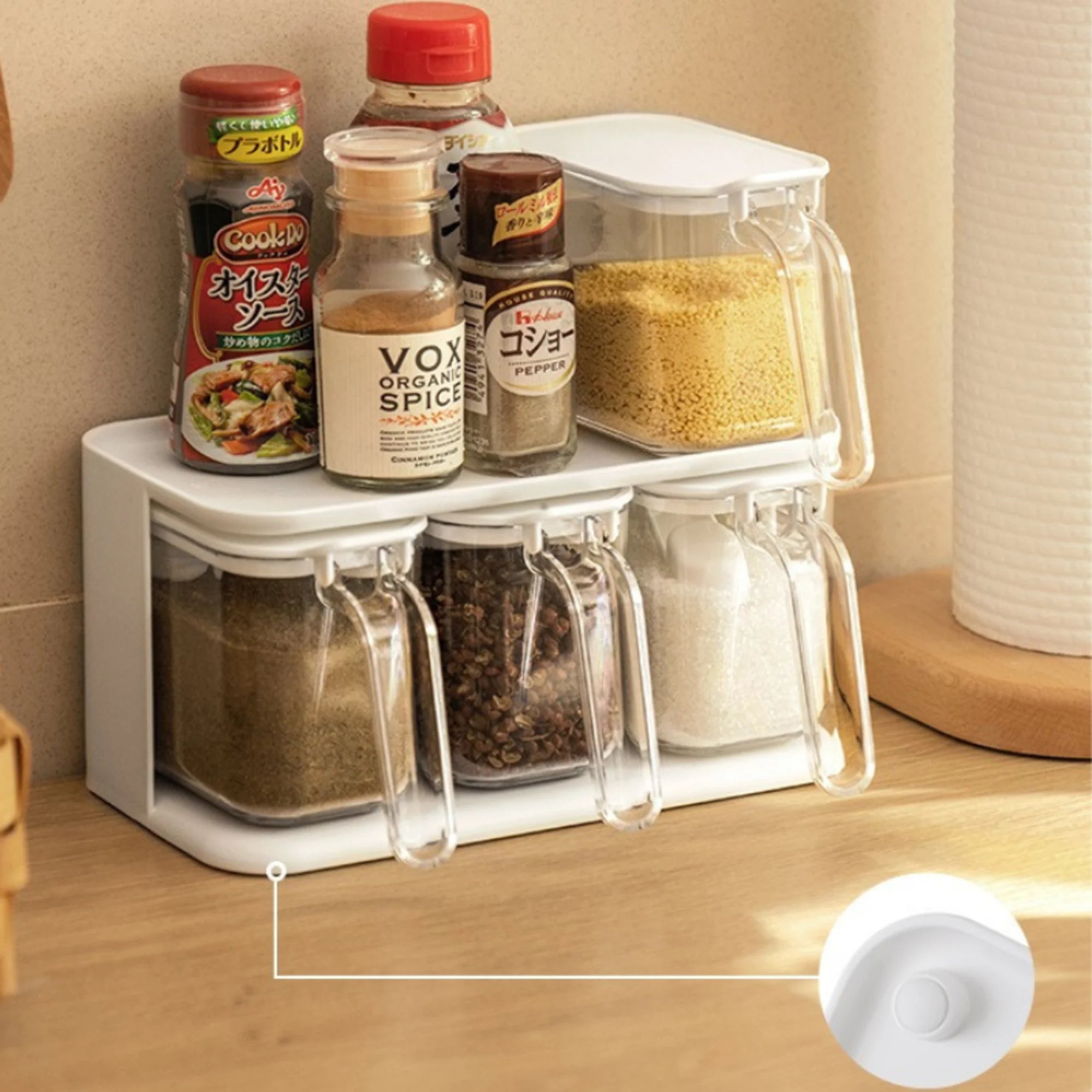 ZenLife Glen Multi-Functional Seasoning Containers with Stand