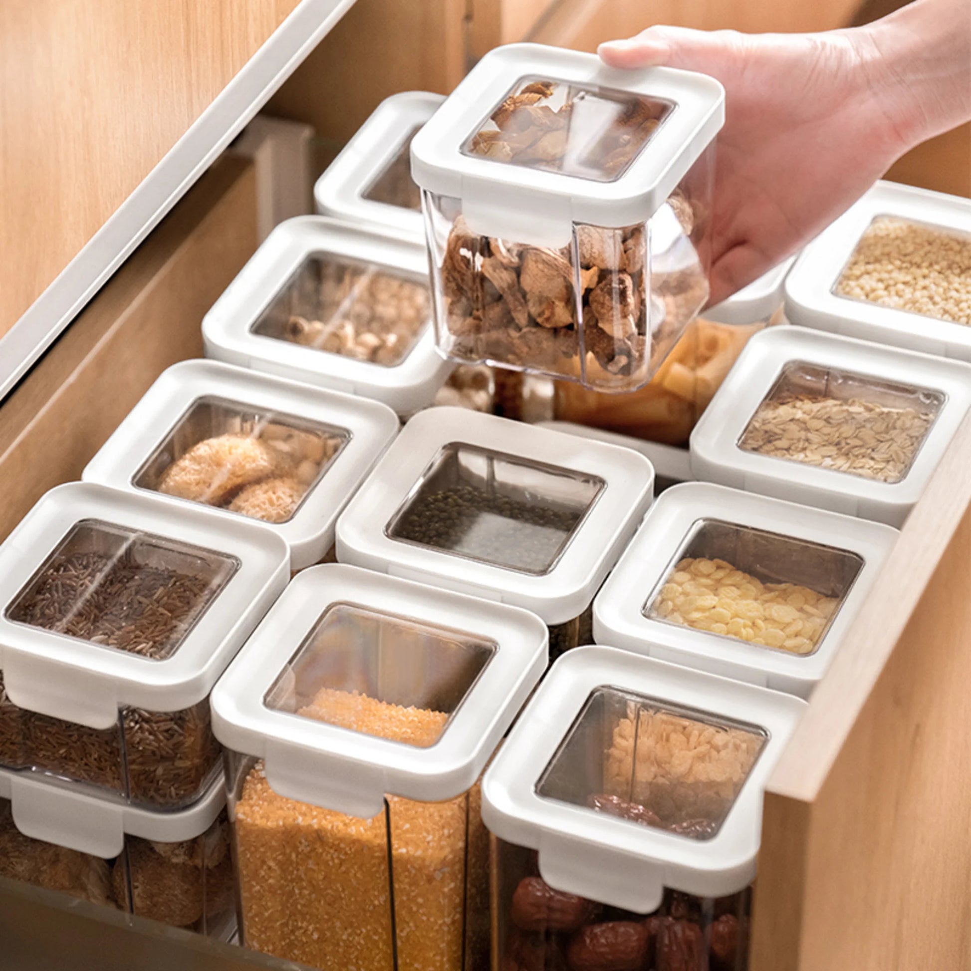 ZenLife Glen Square Airtight Container, 700ml, 10.5x11x10cm