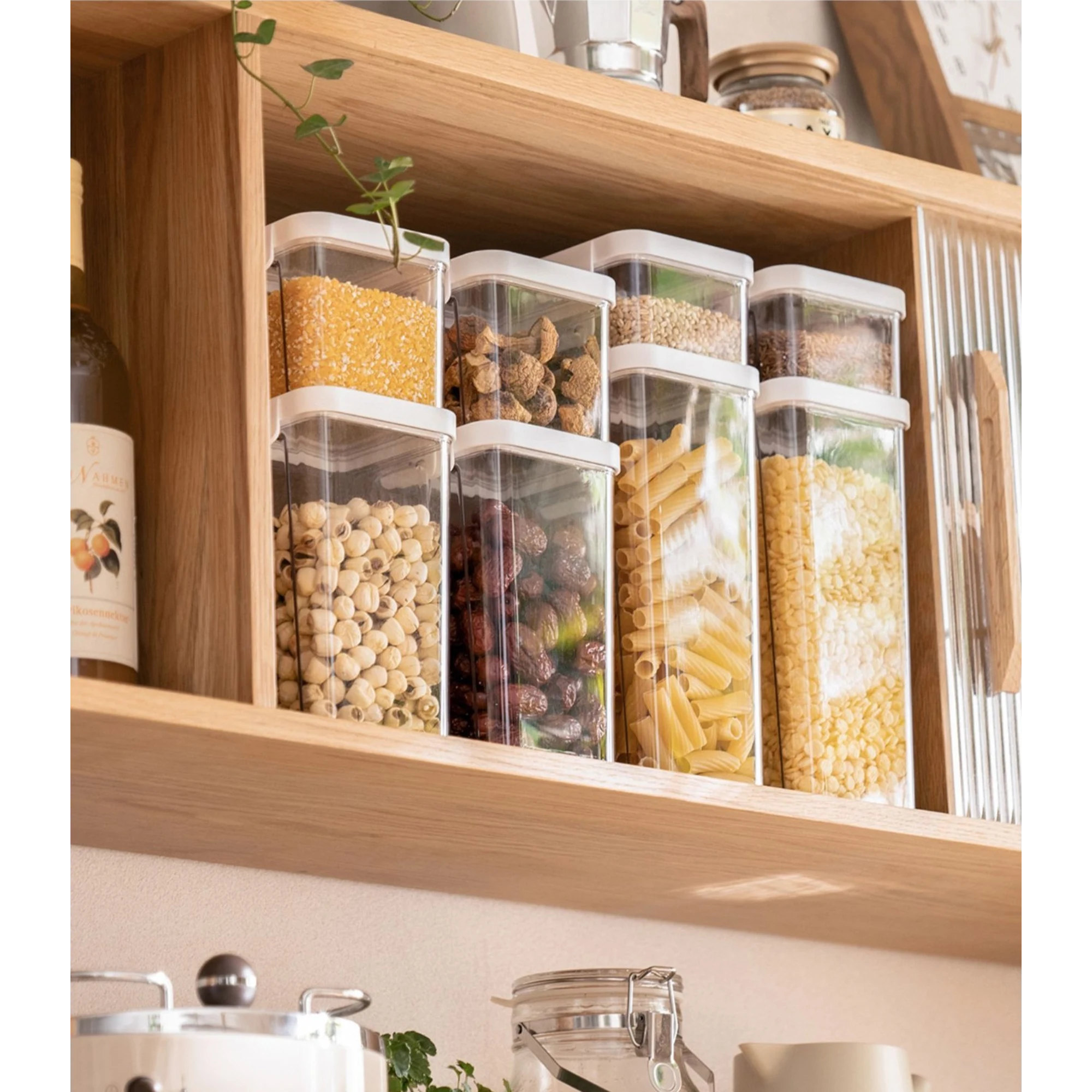 ZenLife Glen Square Airtight Container, 1800ml, 10.5x11x24.5cm