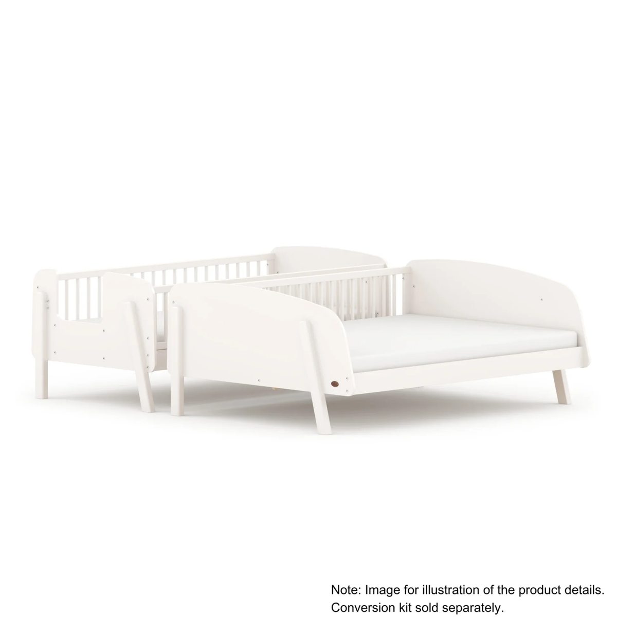 Boori Matilda Kids Maxi Bunk Bed + Storage Staircase, Barley White, NZ Single