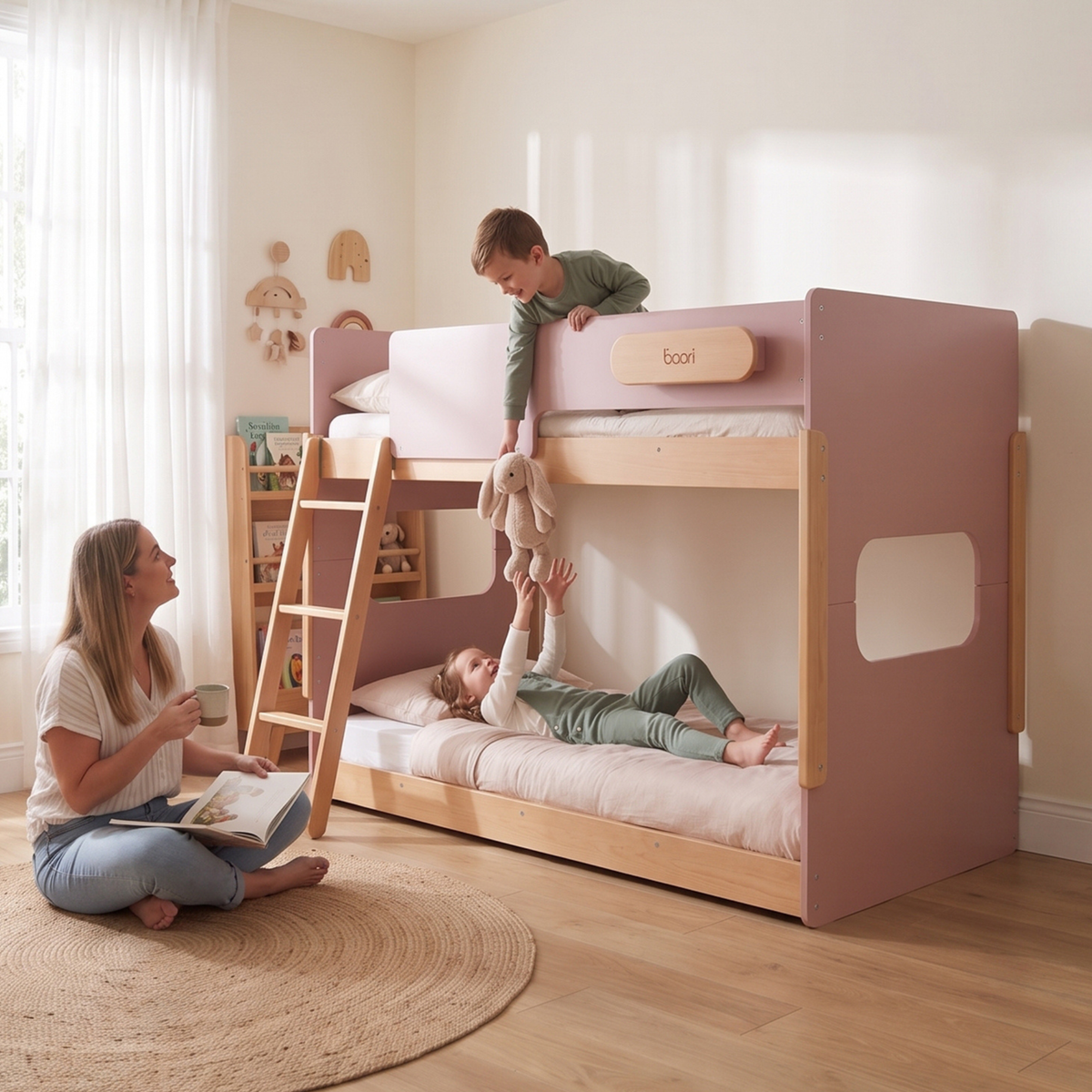 Boori Neat Kid NZ Single Bunk Bed, Cherry