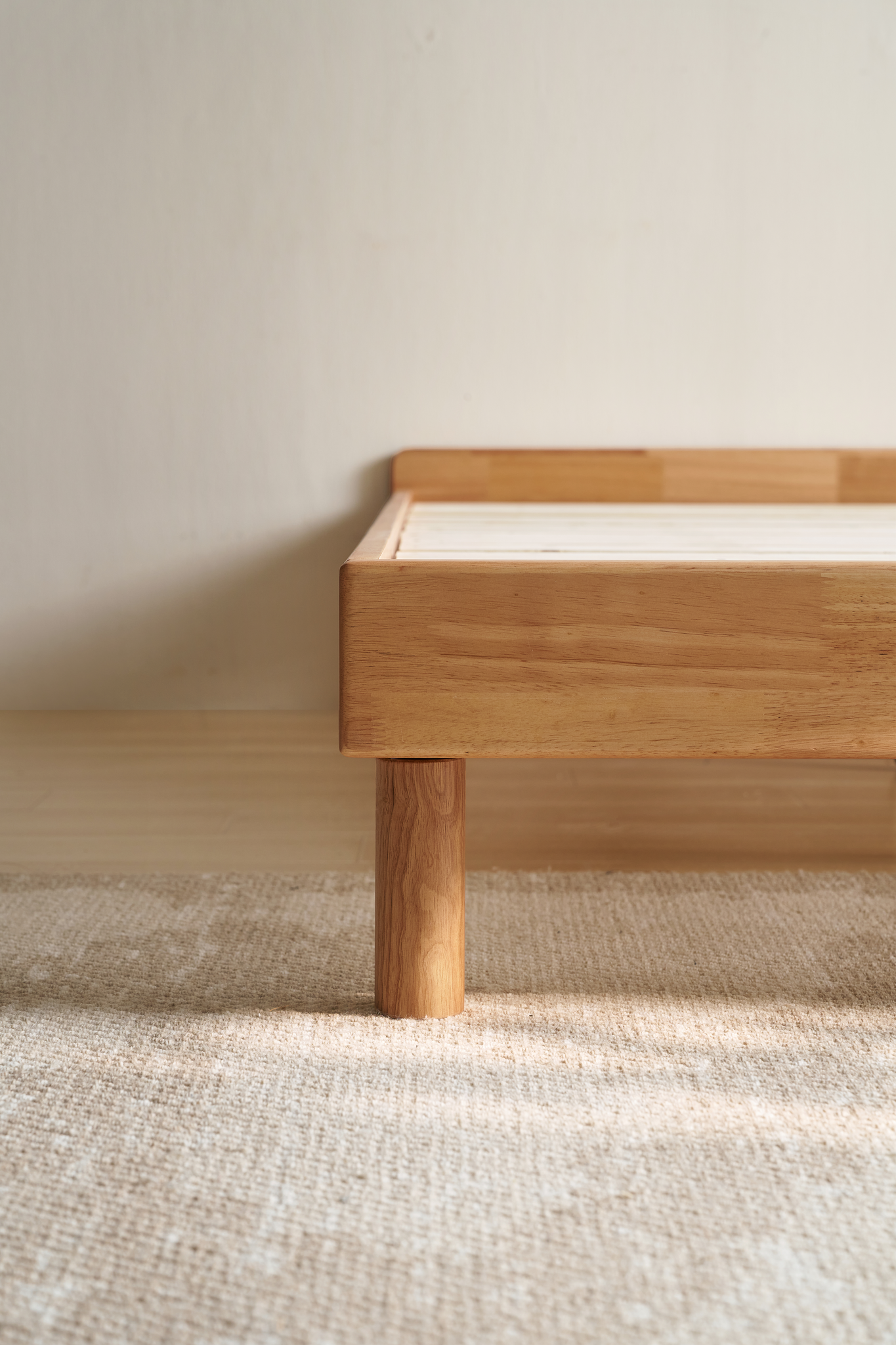 Linspire Elva Solid Wood Platform Bed, Natural Wood