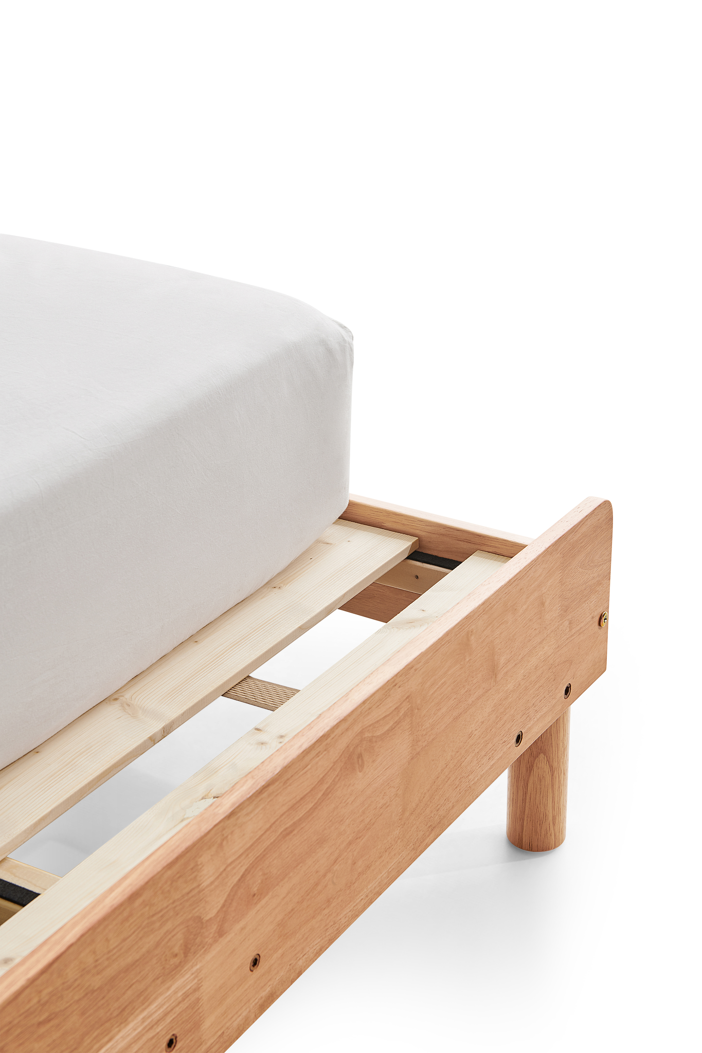 Linspire Elva Solid Wood Platform Bed, Natural Wood