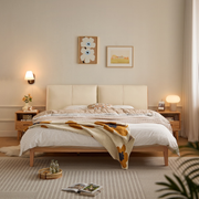 Linspire Fort Global Super King Solid Wood Upholstered Bed