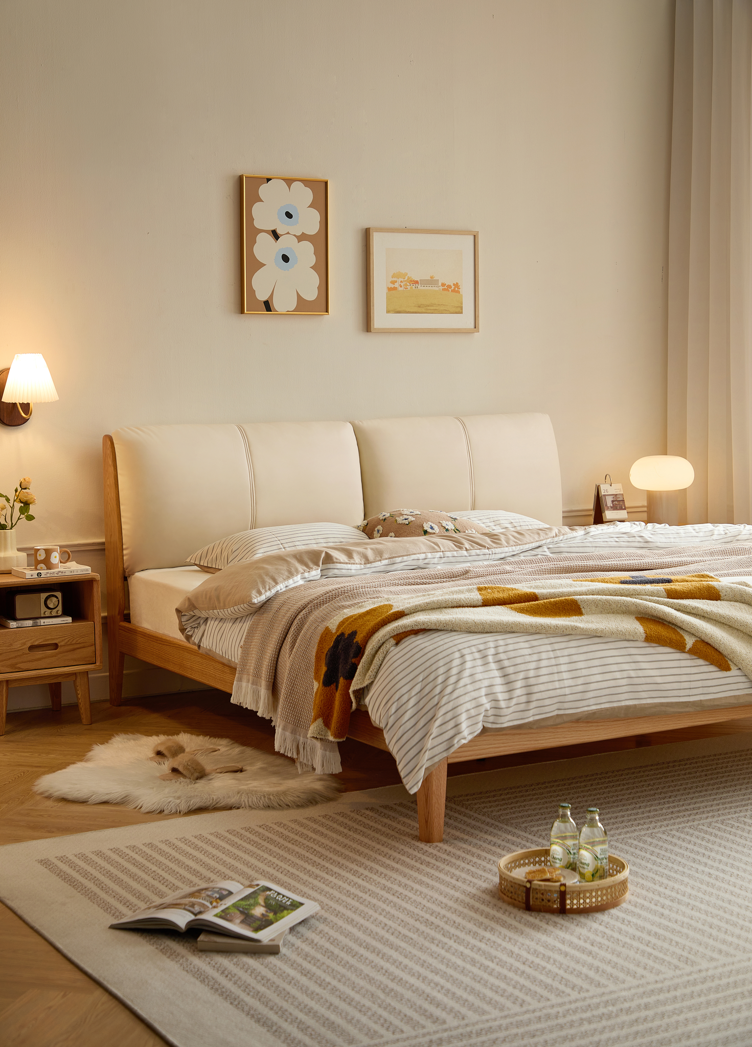 Linspire Fort Global Super King Solid Wood Upholstered Bed