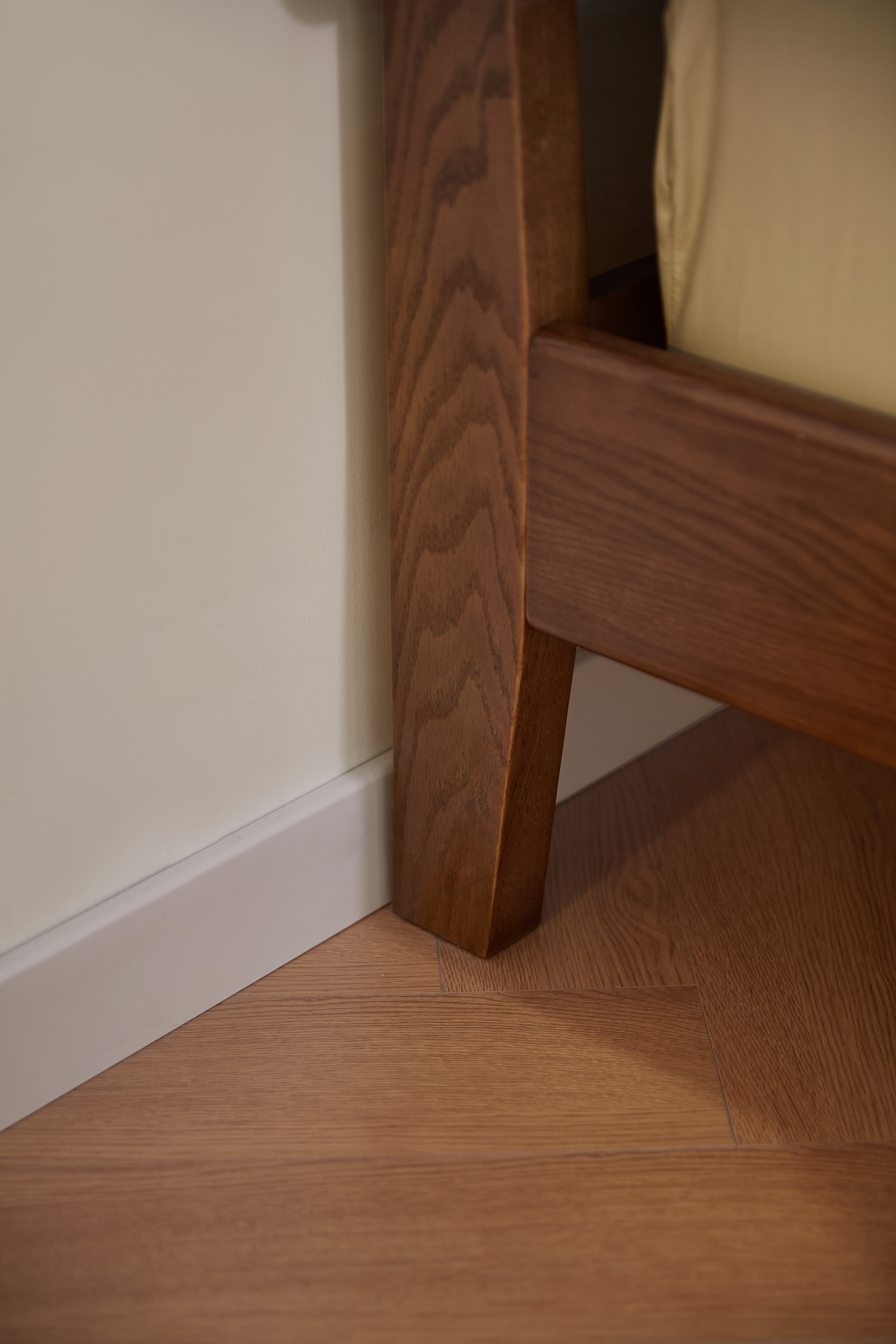 Linspire Arlo Solid Wood Standard Bed Frame, Dark Wood