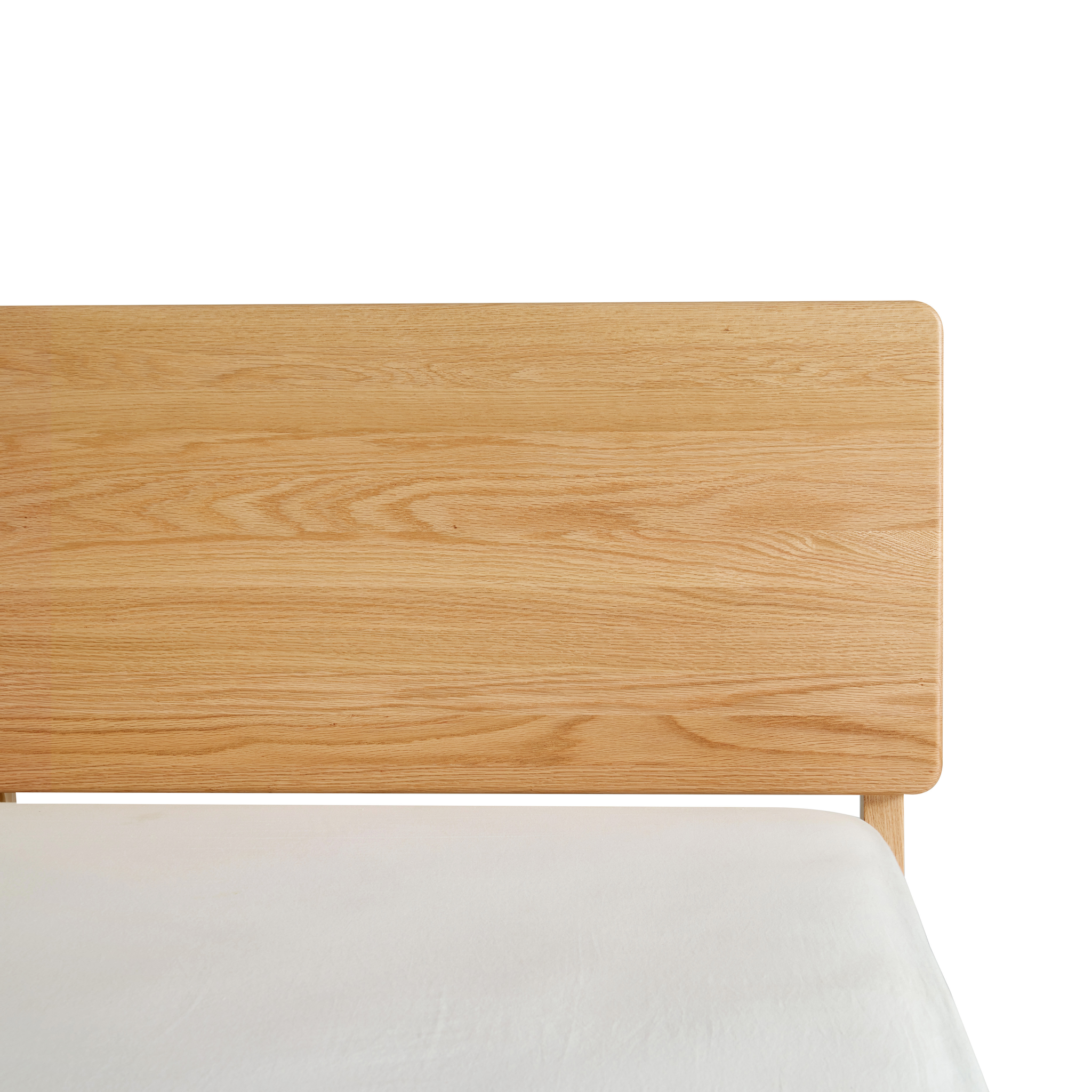 Linspire Arlo Solid Wood Standard Bed Frame, Natural Wood