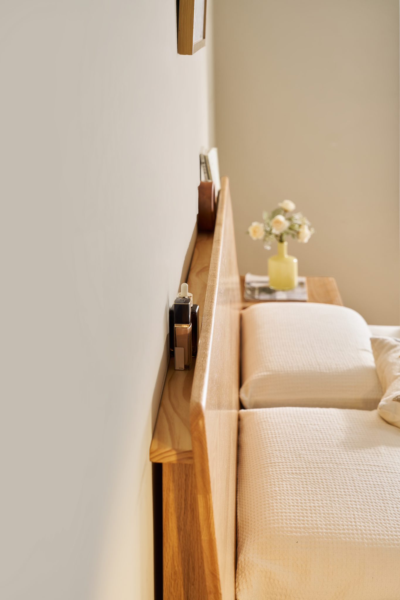 Linspire Arlo Solid Wood Standard Bed Frame, Natural Wood