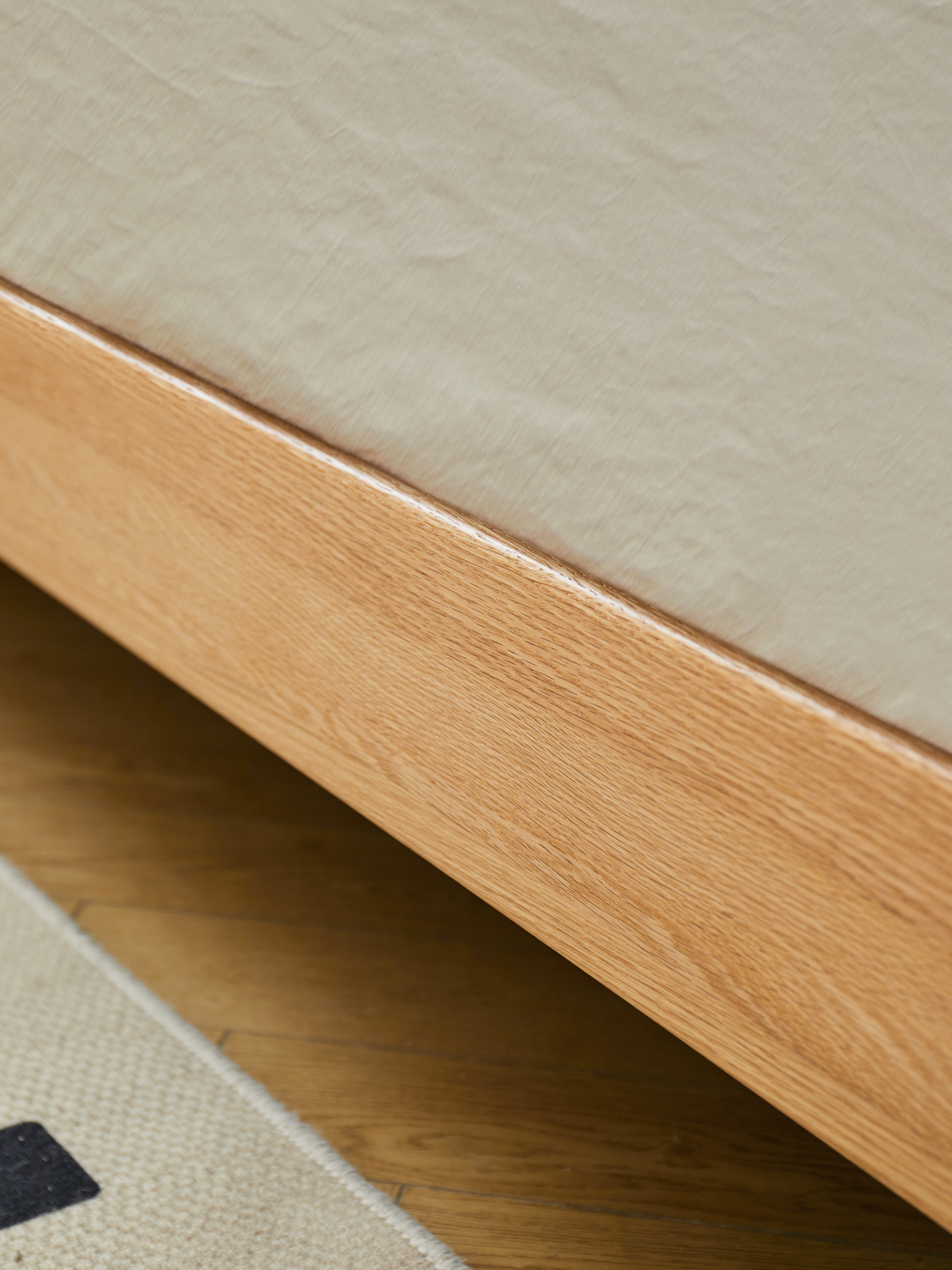 Linspire Koda Solid Wood Standard Bed Frame, Natural Wood